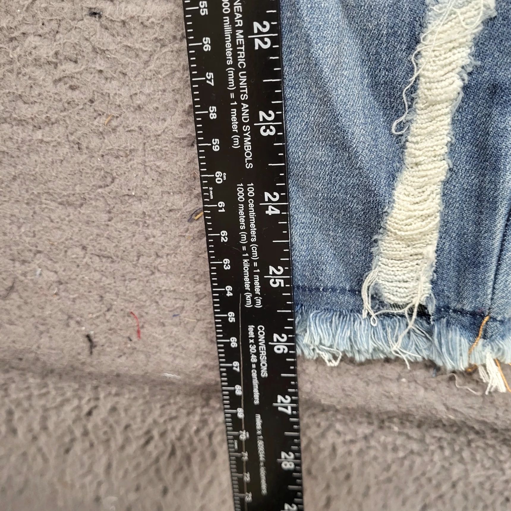 Vintage Indigo Rein Jeans Womens 5/26 Med Blue Wash Distressed High Rise Crop Jeans 5/26 Slim Blue 90s City College Womens Size 27" / US 4 / IT 40 - 4 Thumbnail