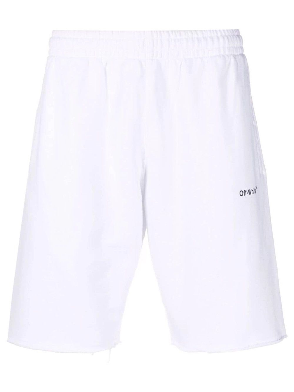 Off-White o1gr1nt1124 Carav Arrow Sweatshort in White Size US 32 / EU 48 - 1 Preview