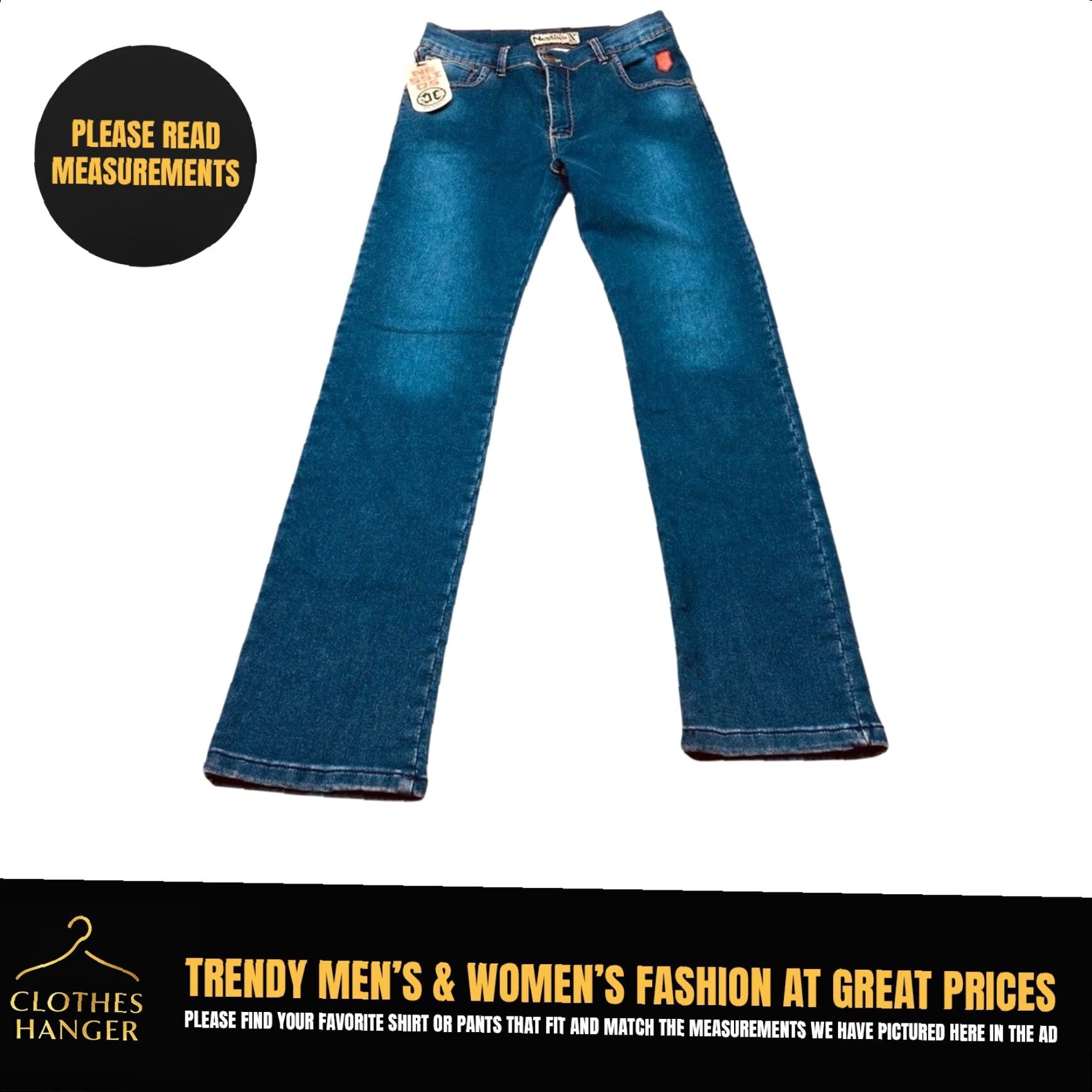 Vintage NWT Inter Nessios Jeans Mens 38x32 Blue Denim Stretch Straight Leg 8127 Size US 38 / EU 54 - 2 Thumbnail