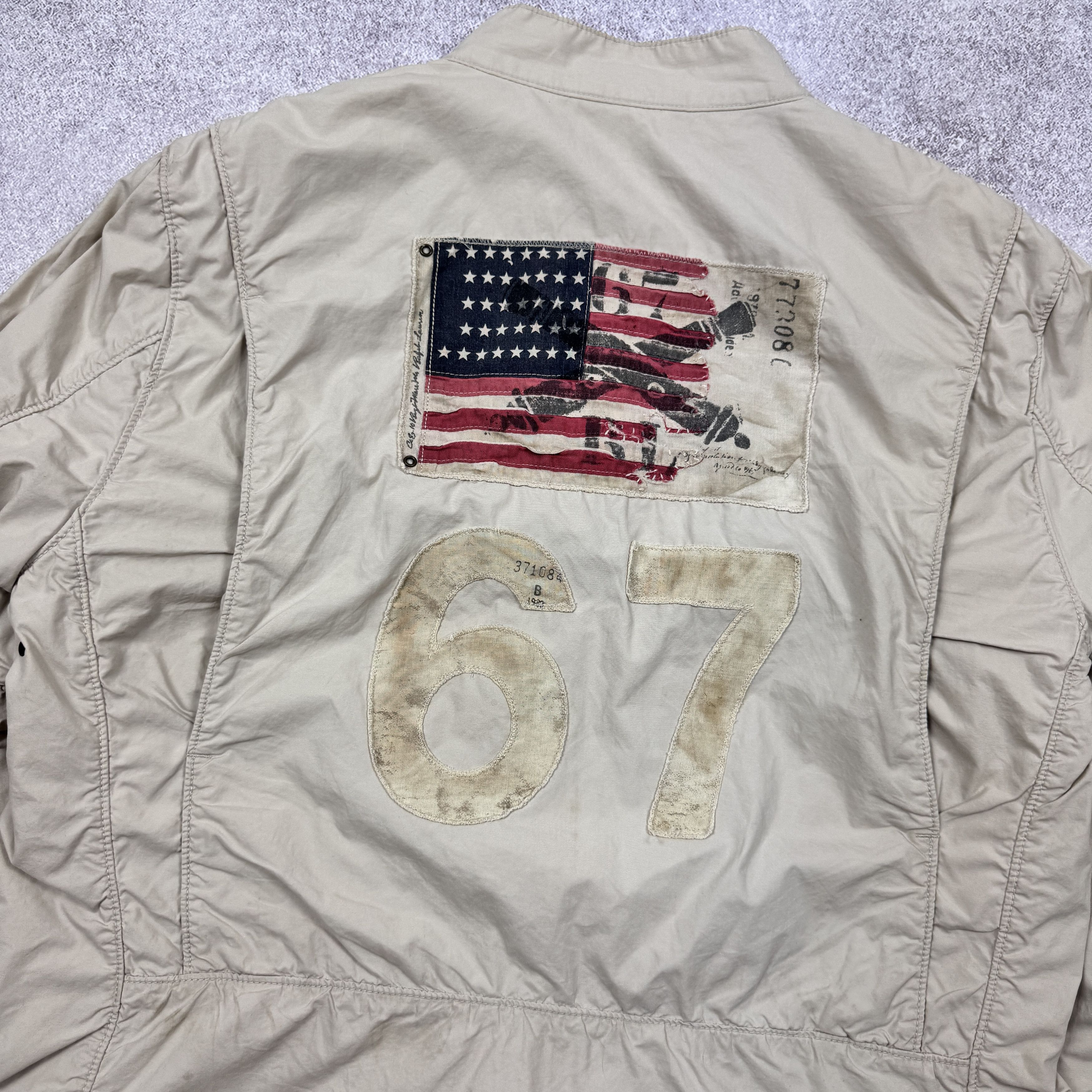 Polo Ralph Lauren × Ralph Lauren Men`s POLO RALPH LAUREN BACKSIDE USA 67 BOMBER JACKET SIZE L Size US L / EU 52-54 / 3 - 3 Thumbnail