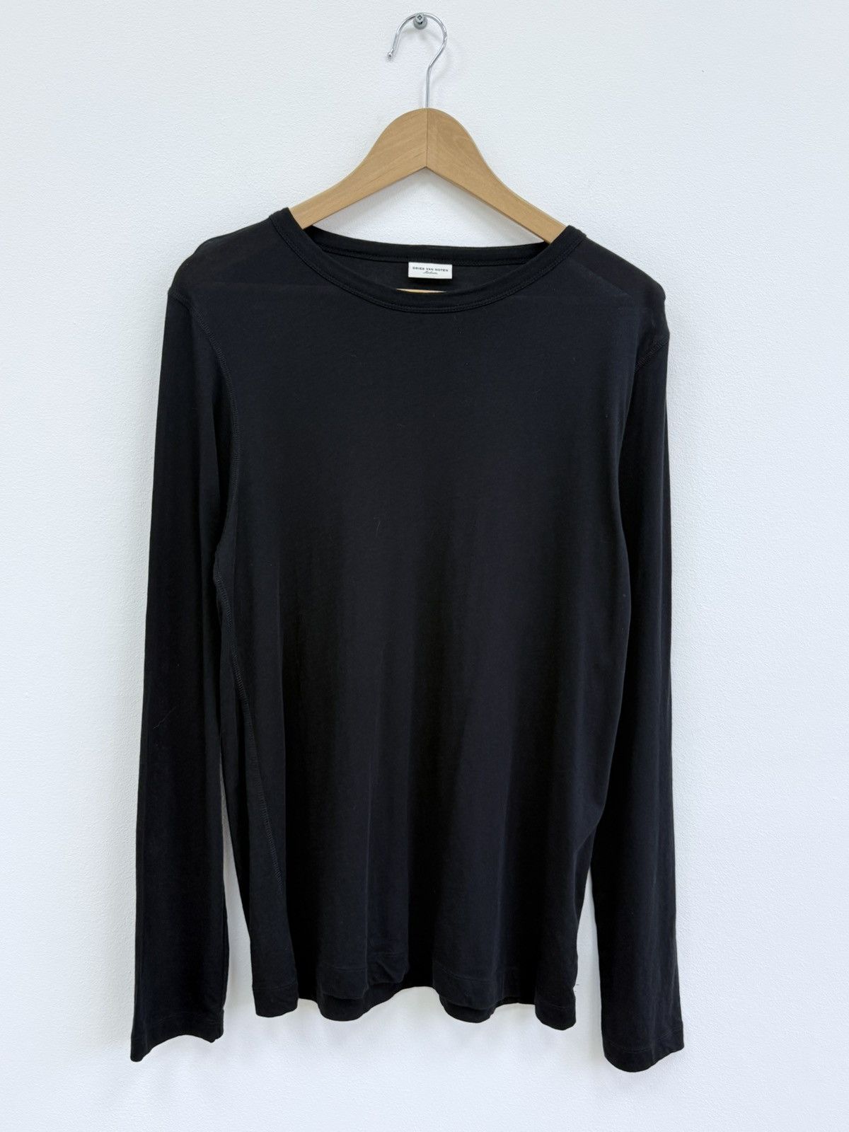 Dries Van Noten Dries Van Noten Black Long Sleeve T-Shirt Size US M / EU 48-50 / 2 - 1 Thumbnail