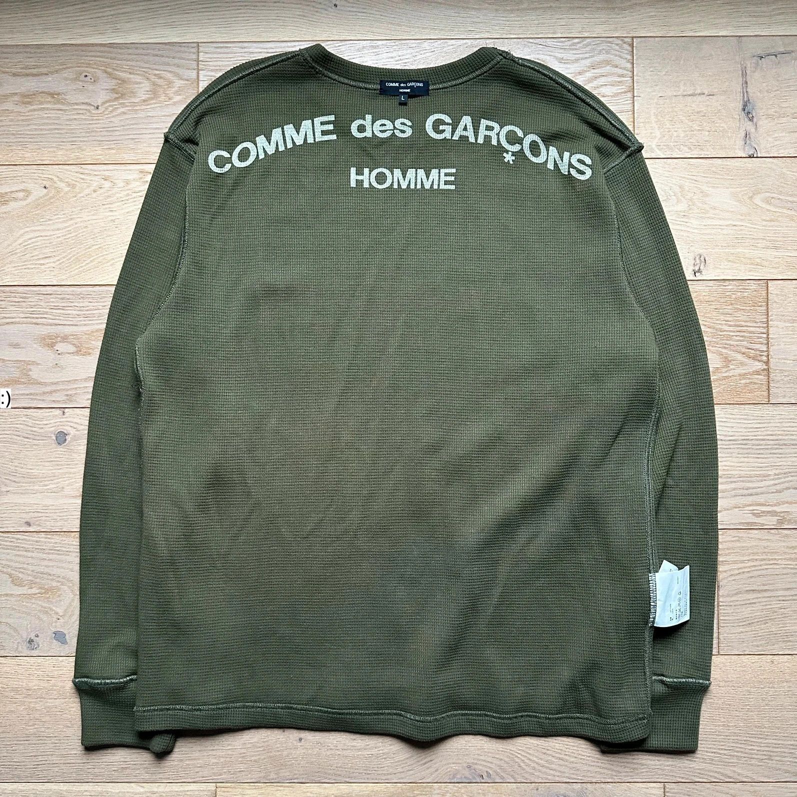 Comme des Garcons Homme Plus Sweatshirt Crewneck Comme des Garcons Homme Olive (2007) Size US L / EU 52-54 / 3 - 1 Thumbnail