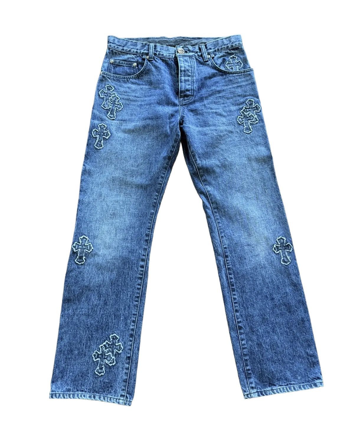 Chrome Hearts Chrome Hearts Denim Cross Patch Jeans (34) Size US 34 / EU 50 - 1 Thumbnail