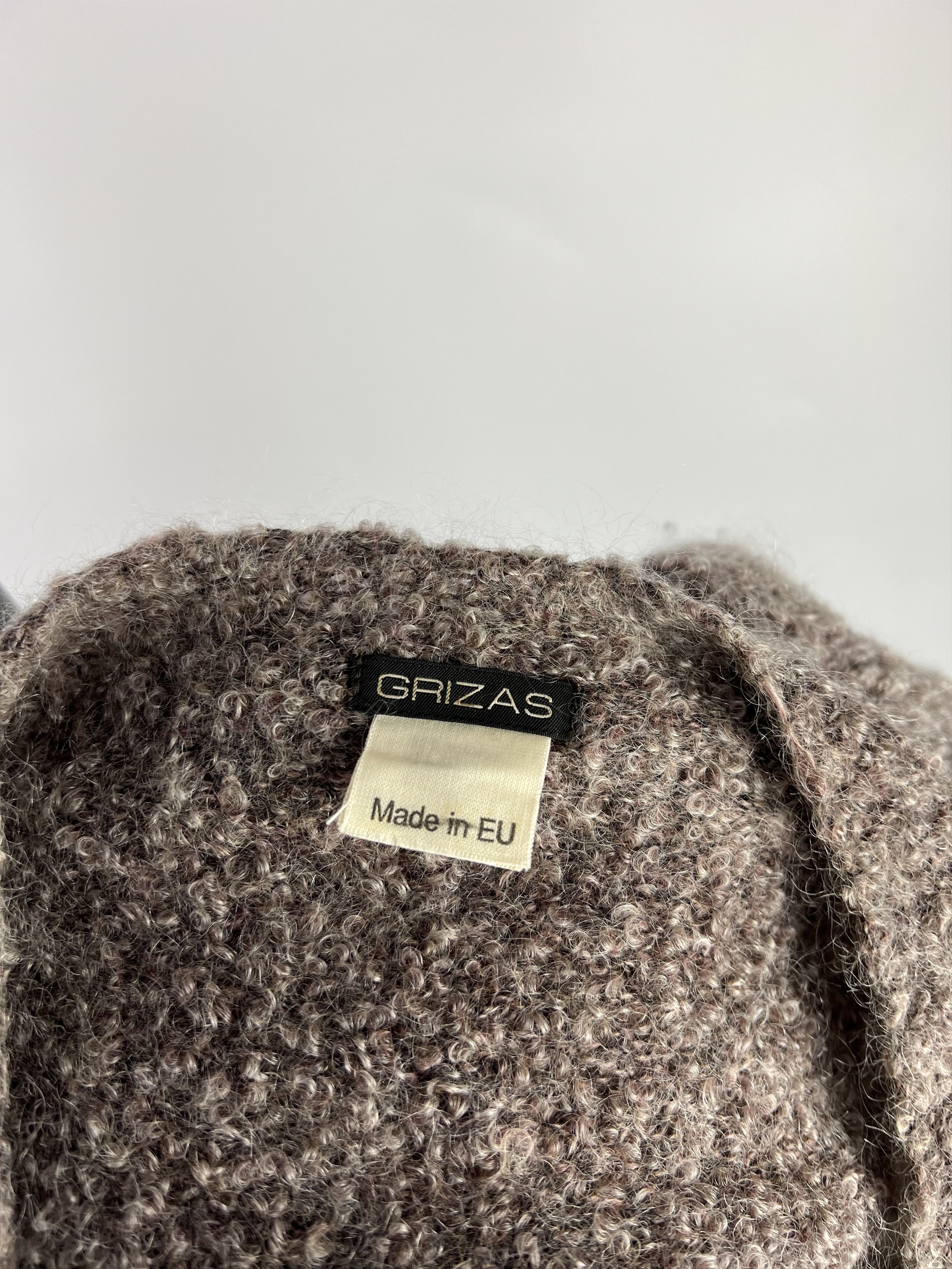 Designer Grizas Mohair Wool Asymmetrical Poncho One Size Size ONE SIZE - 9 Thumbnail