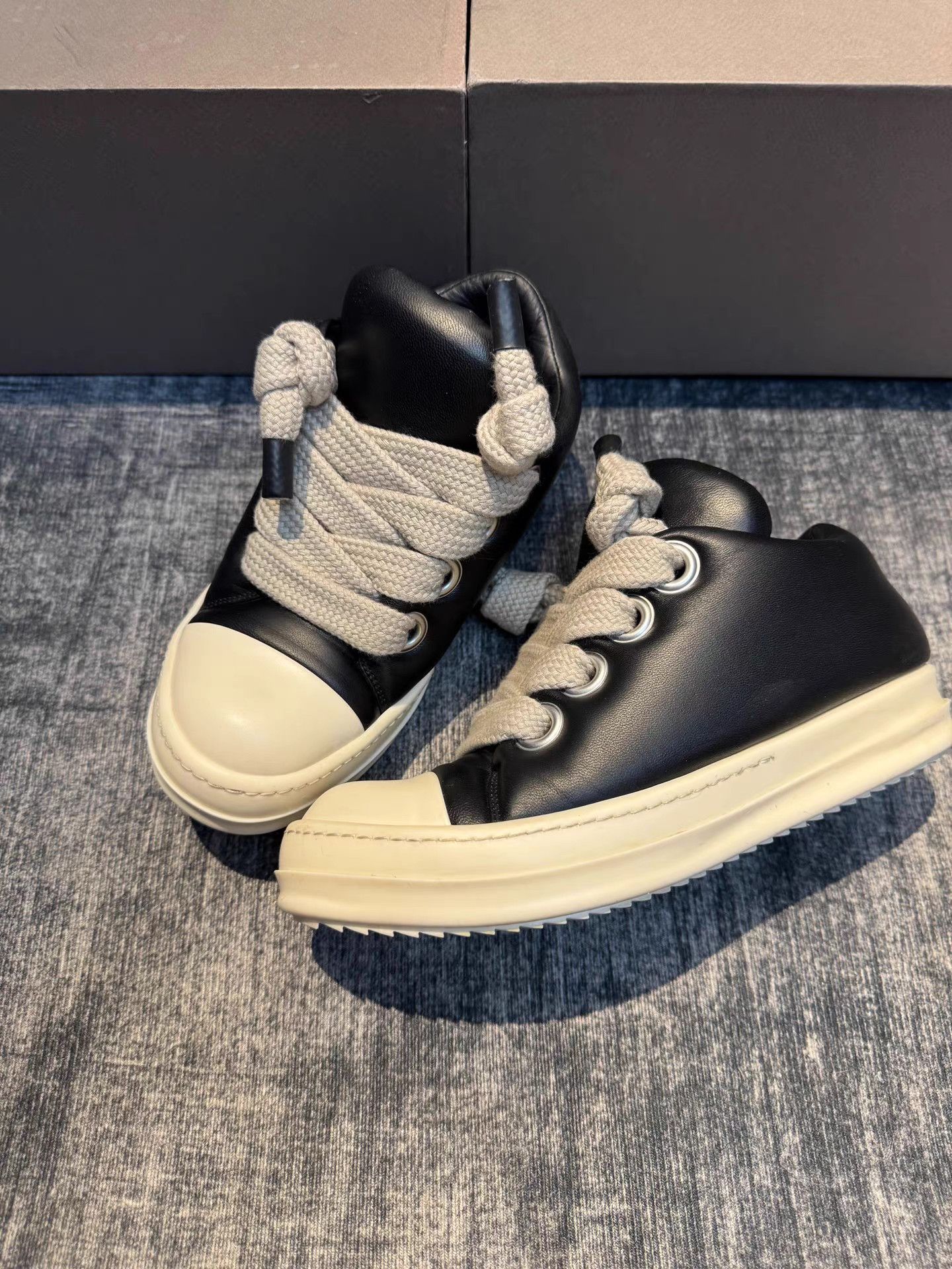 Rick Owens Rick Owens black "Pudding" chunky Converse sneakers Size US 7 / IT 37 - 2 Thumbnail