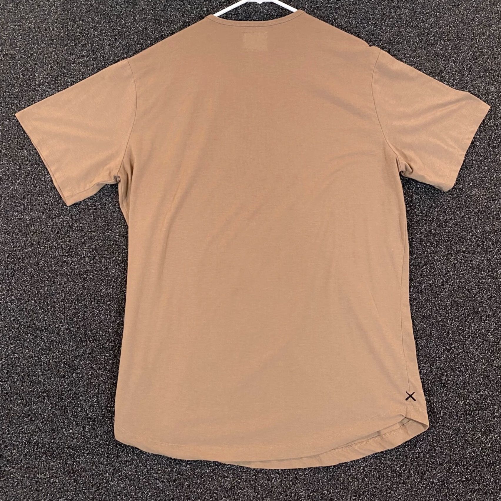 Cuts Cuts Shirt Mens 2XL Brown Blue Short Sleeve T-Shirt Casual Drop Curve-Hem Logo Top Size US XXL / EU 58 / 5 - 6 Thumbnail