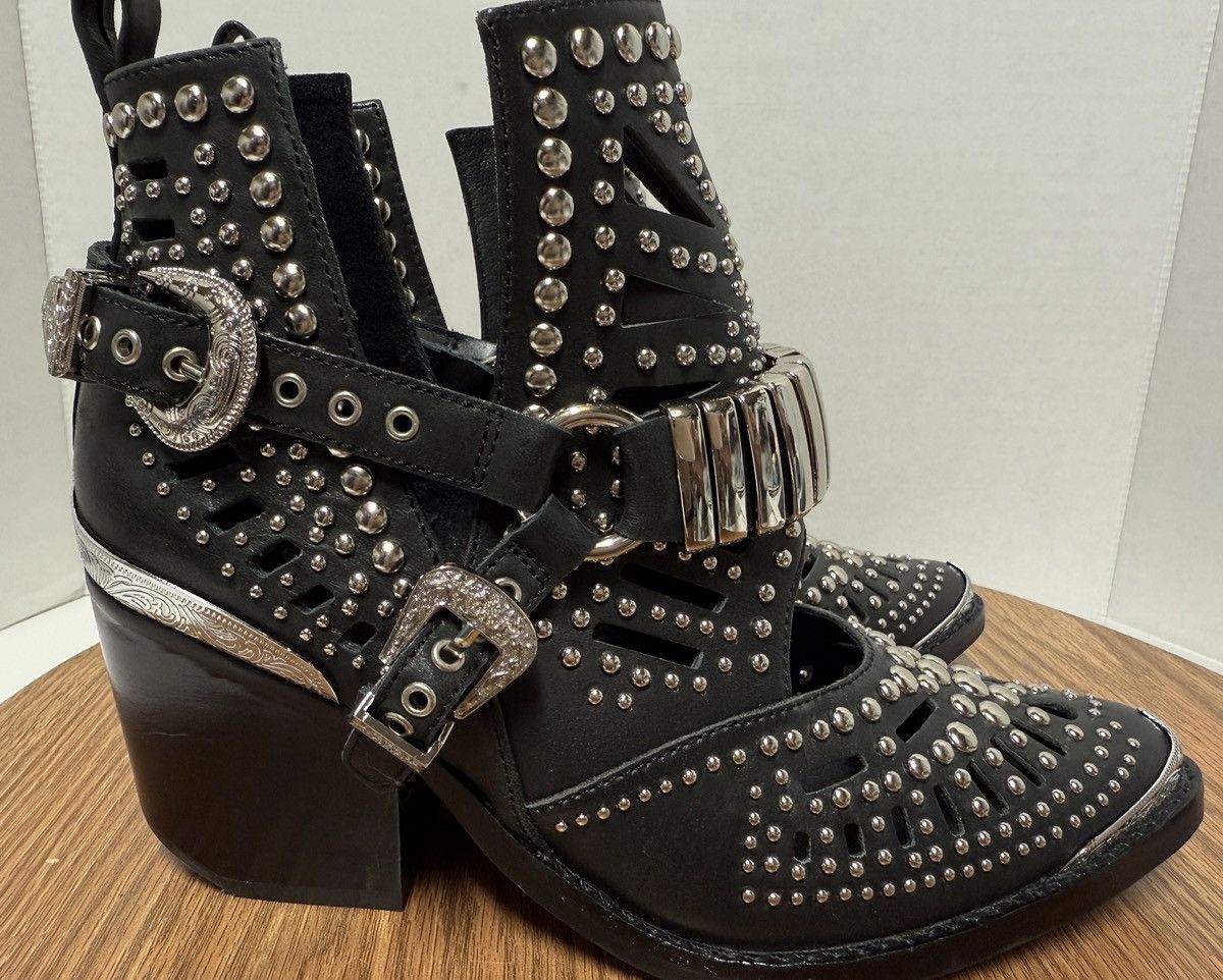 Jeffrey Campbell Jeffrey Campbell Wylie Valdosta Black Studded Ankle Boot Size US 6 / IT 36 - 8 Thumbnail
