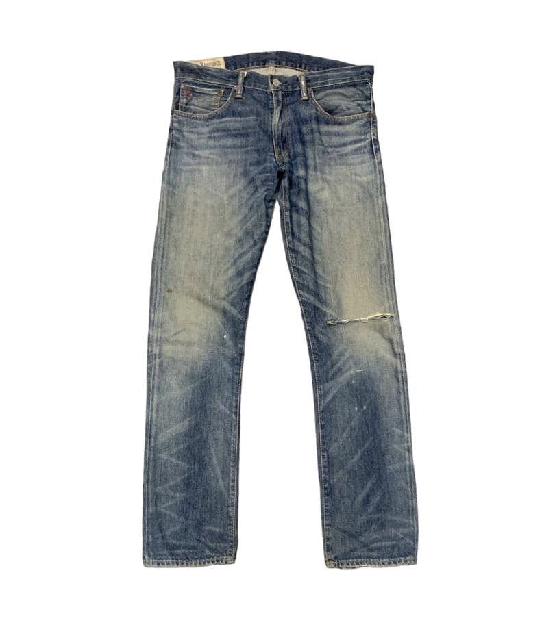 Polo Ralph Lauren Vintage Polo Ralph Lauren Straight Jeans Distressed Size US 35 - 1 Thumbnail