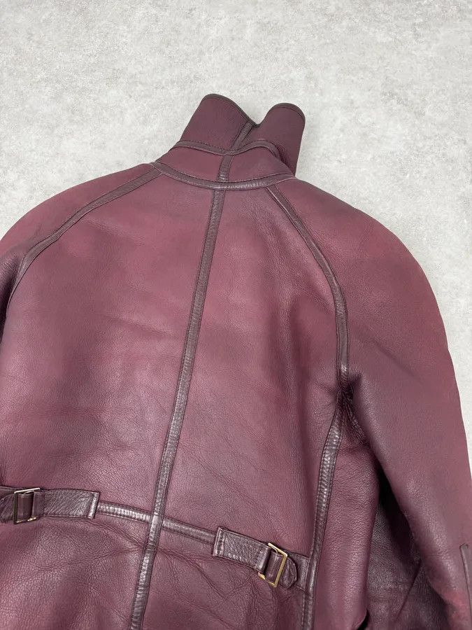 Kenzo 1990s Kenzo Bordeaux Shearling Leather Jacket Size US S / EU 44-46 / 1 - 7 Thumbnail