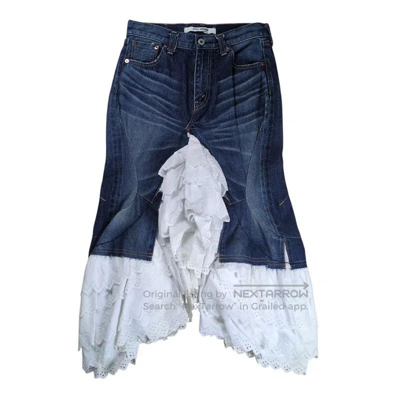 Comme des Garcons Comme des Garcons size XS Blue vintage patched fishtail ski Size 23" - 1 Thumbnail