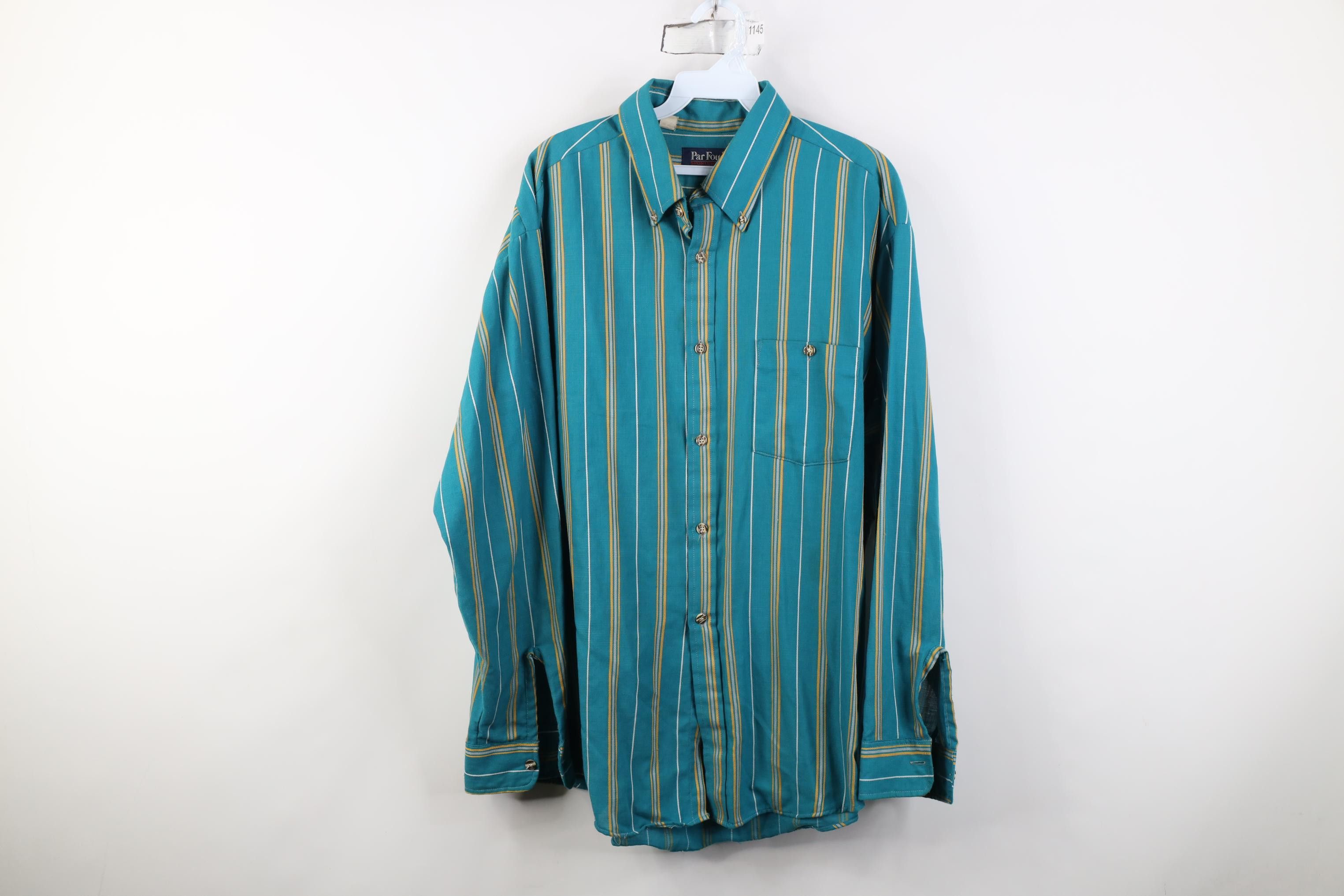 Vintage Vintage 90s Streetwear Block Collared Button Down Shirt USA Size US XL / EU 56 / 4 - 1 Thumbnail
