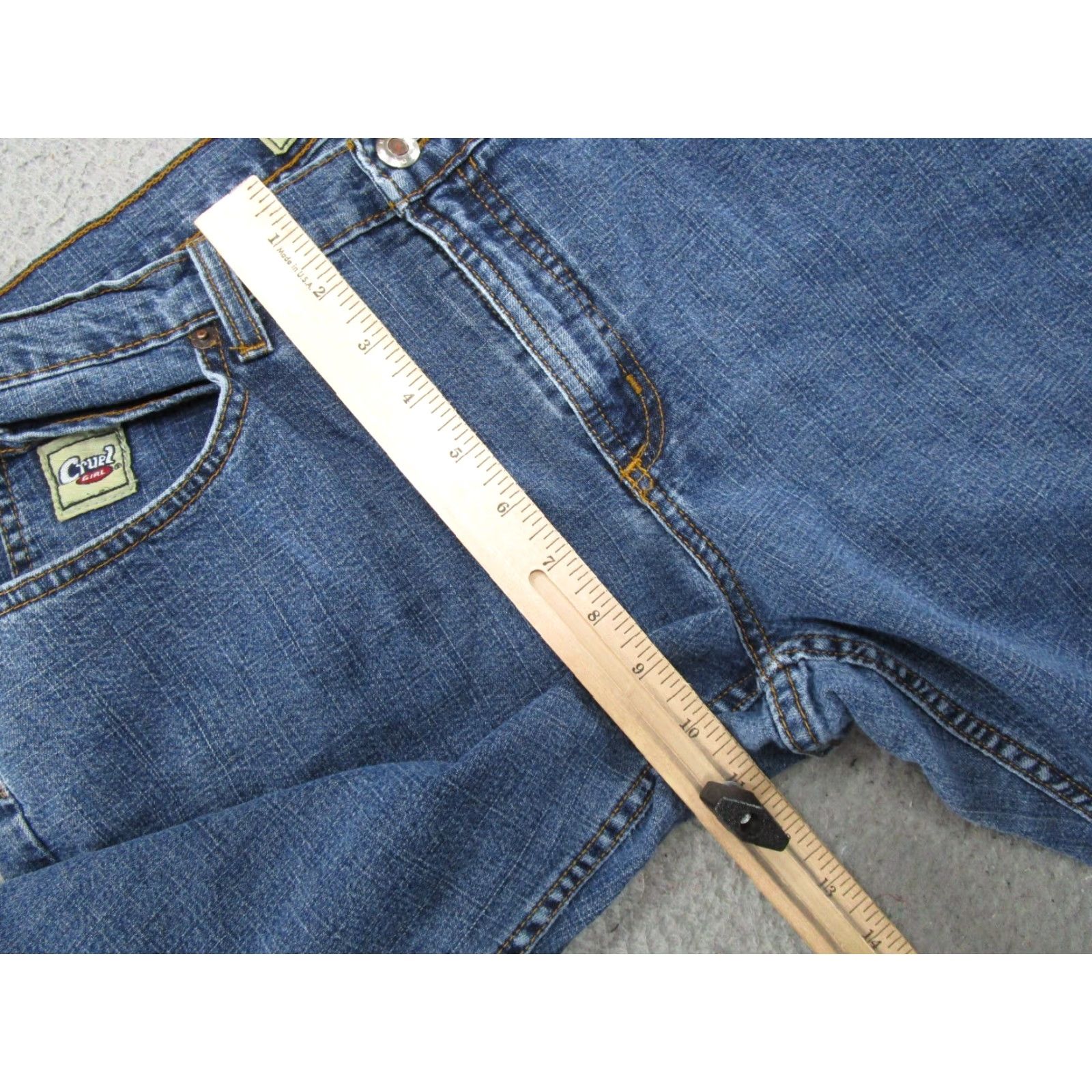 Vintage VINTAGE Cruel Girl Boot Cut Jeans Women's Size 17 R Blue Denim 5-Pocket Design Boots Size 38" / US 16 / IT 52 - 7 Thumbnail