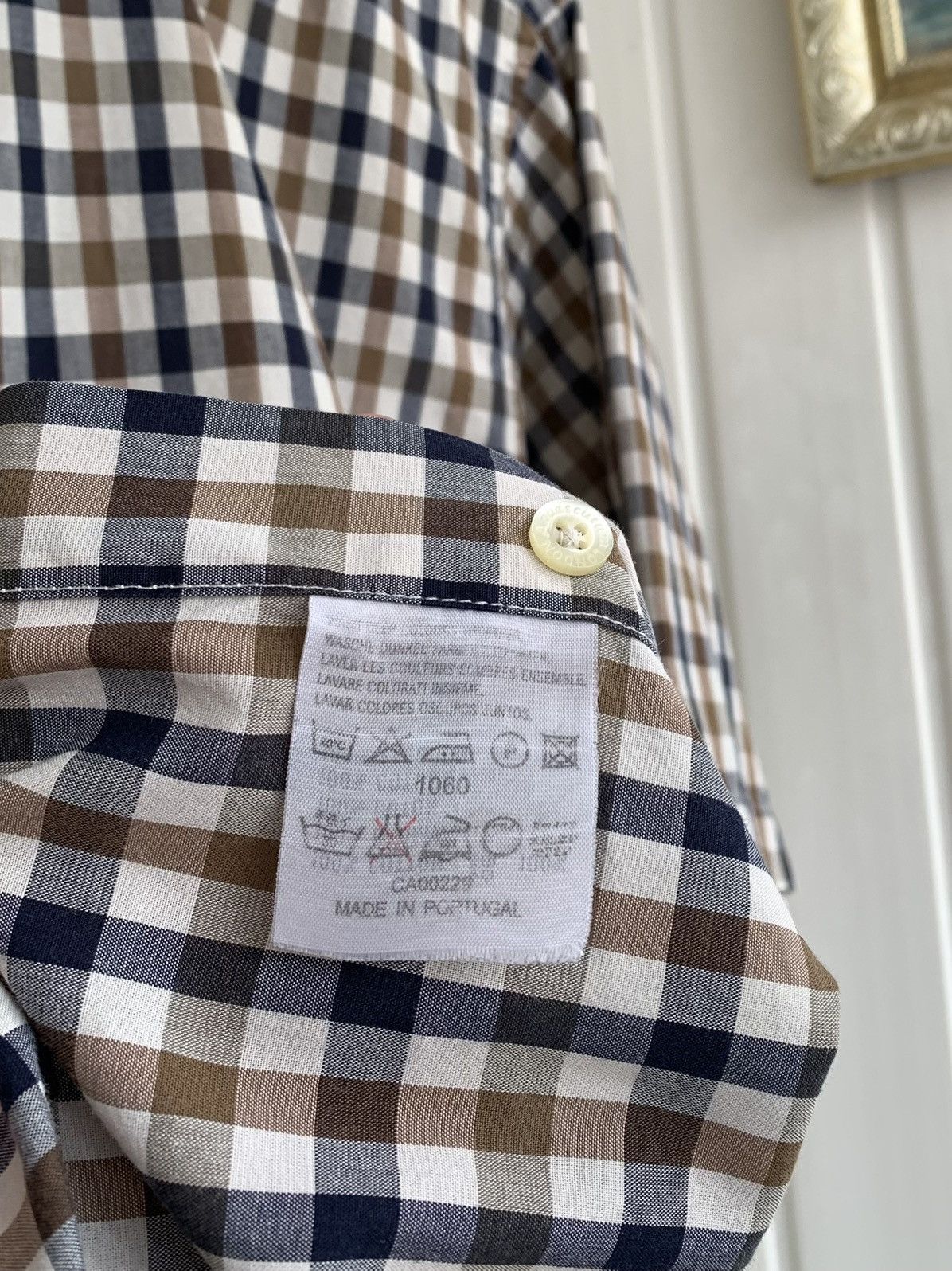 Aquascutum Aquascutum Short Sleeve Button Shirt Mens Size M-L Size US M / EU 48-50 / 2 - 7 Thumbnail