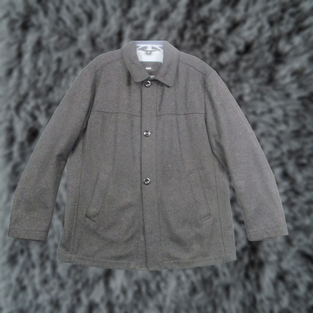 Hugo Boss Hugo Boss Jacket Mens Large Gray Wool Cashmere Car Coat Button Topcoat Size US L / EU 52-54 / 3 - 1 Thumbnail