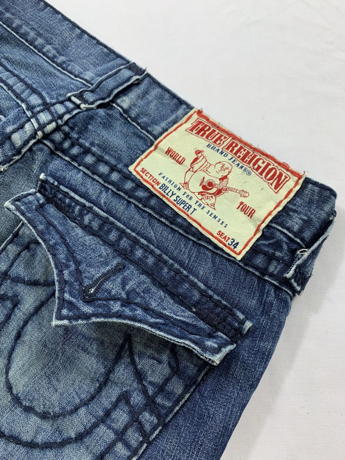 Tornado Mart Vintage True Religion Denim Flered Jeans Size US 32 / EU 48 - 3 Thumbnail