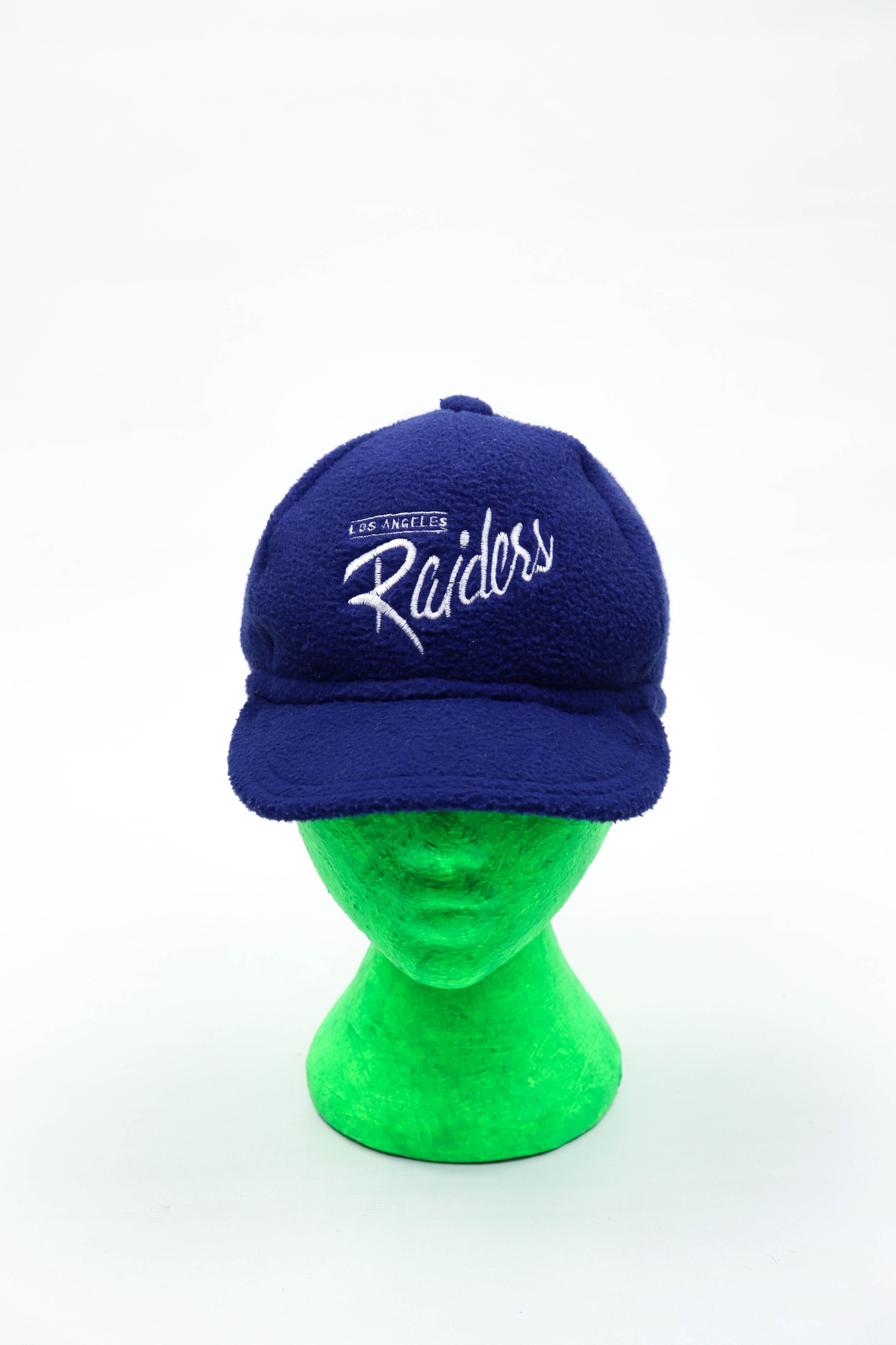 NFL Los Angeles Raiders Vintage 80s 90s Blue Fleece Cap Hat Size ONE SIZE - 7 Thumbnail