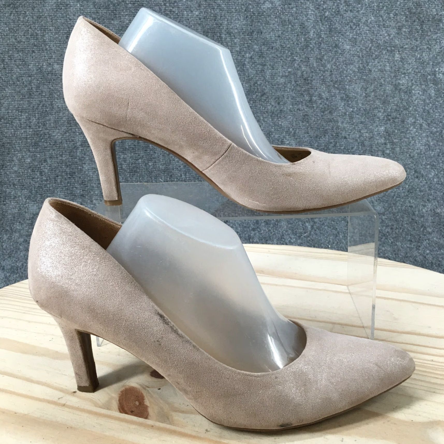 Naturalizer Naturalizer Heels Womens 8 M Elicia Pointed Pumps Casual Beige Fabric Slip On Size US 6 / IT 36 - 2 Thumbnail