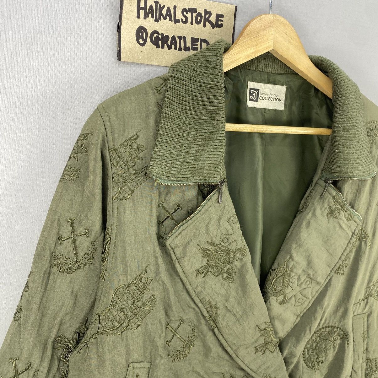Japanese Brand Vintage Double Collar Embroidery Pattern Coat Jacket Size S / US 4 / IT 40 - 2 Thumbnail