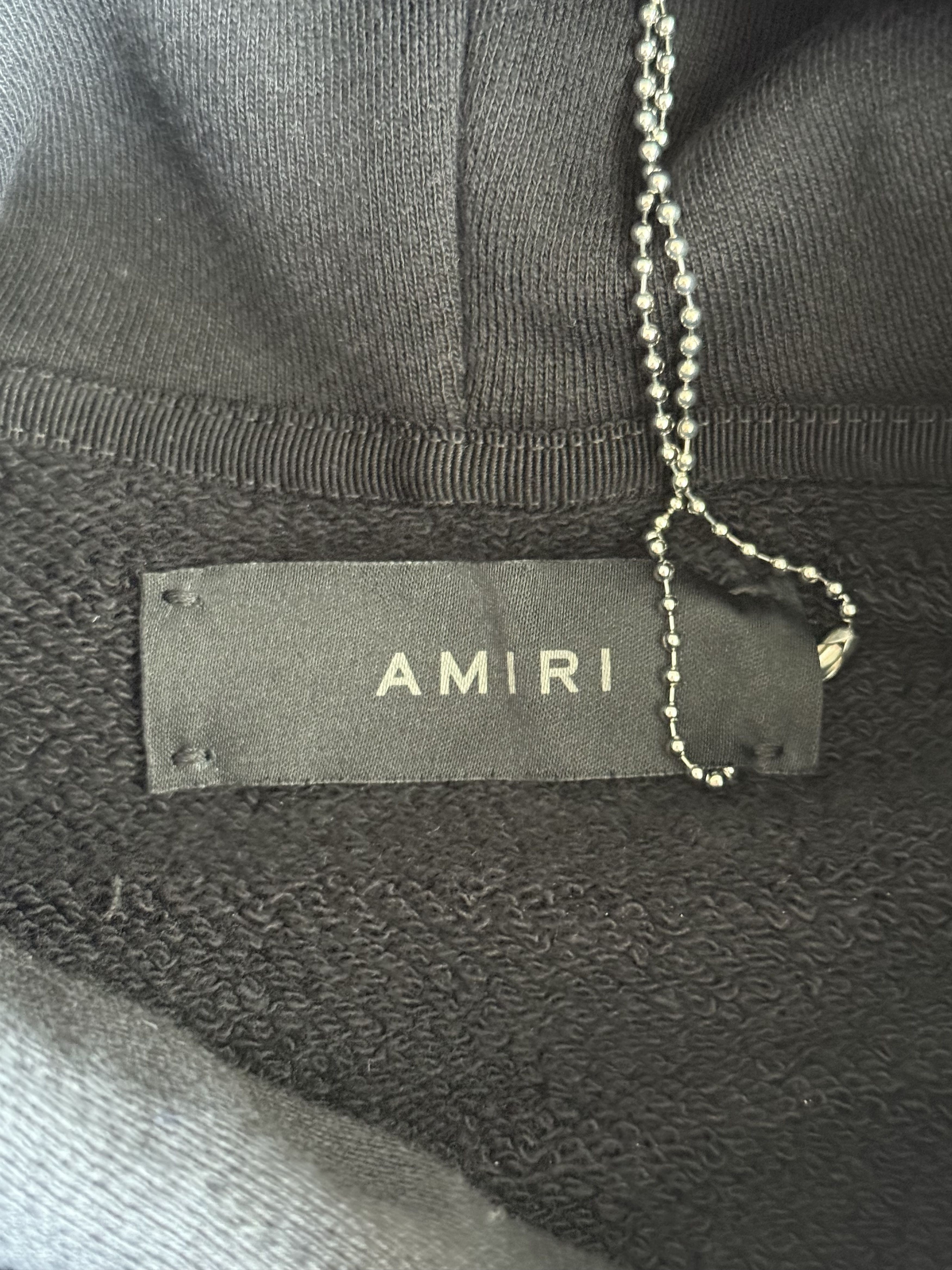 Amiri Amiri Black & Crystal Stick Poke Logo Hoodie Size US XXL / EU 58 / 5 - 3 Thumbnail