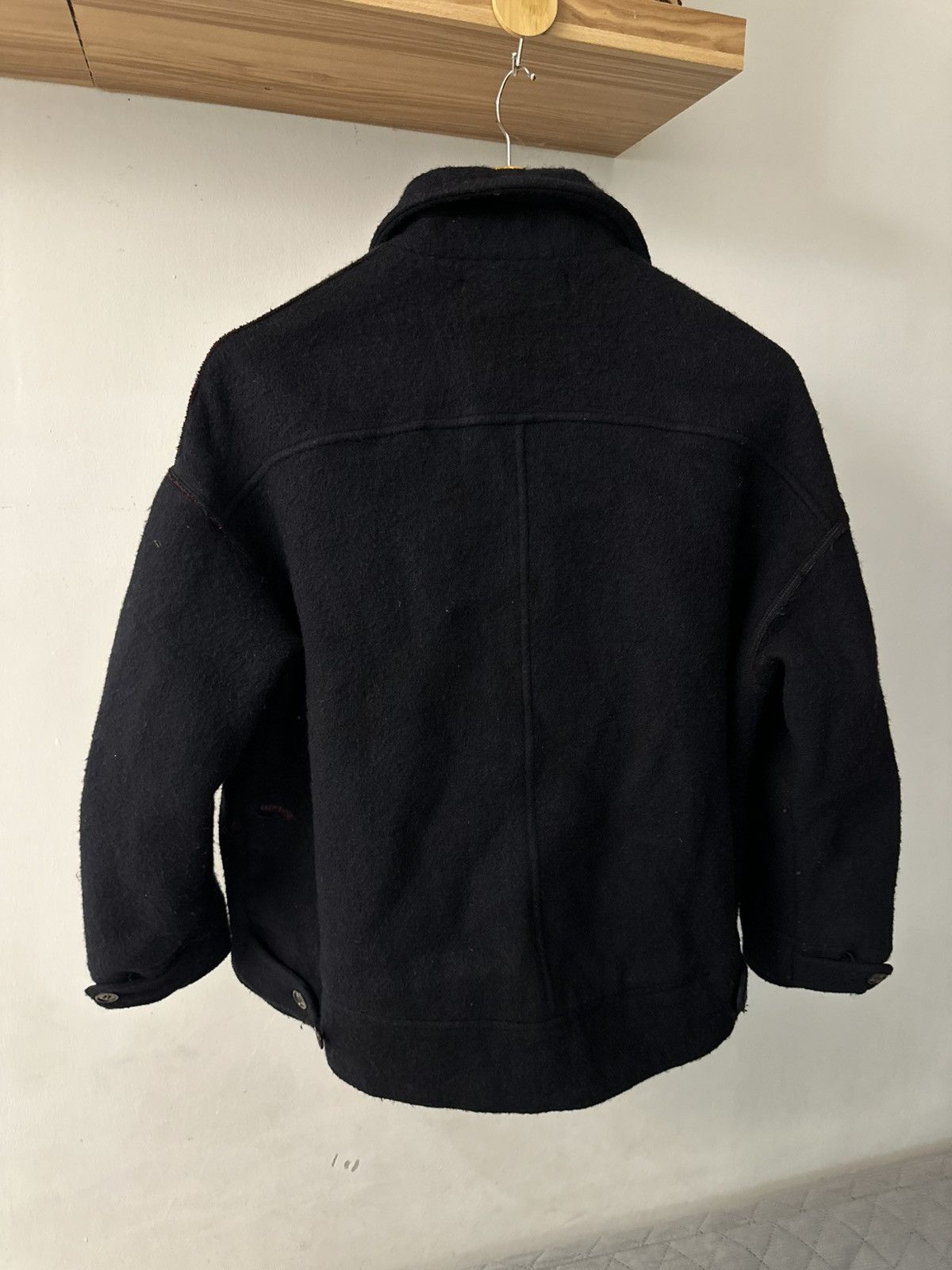 CABANE de ZUCCa × Issey Miyake AW21 Zucca Double Collar Zipper Wool Jacket Size US M / EU 48-50 / 2 - 12 Thumbnail