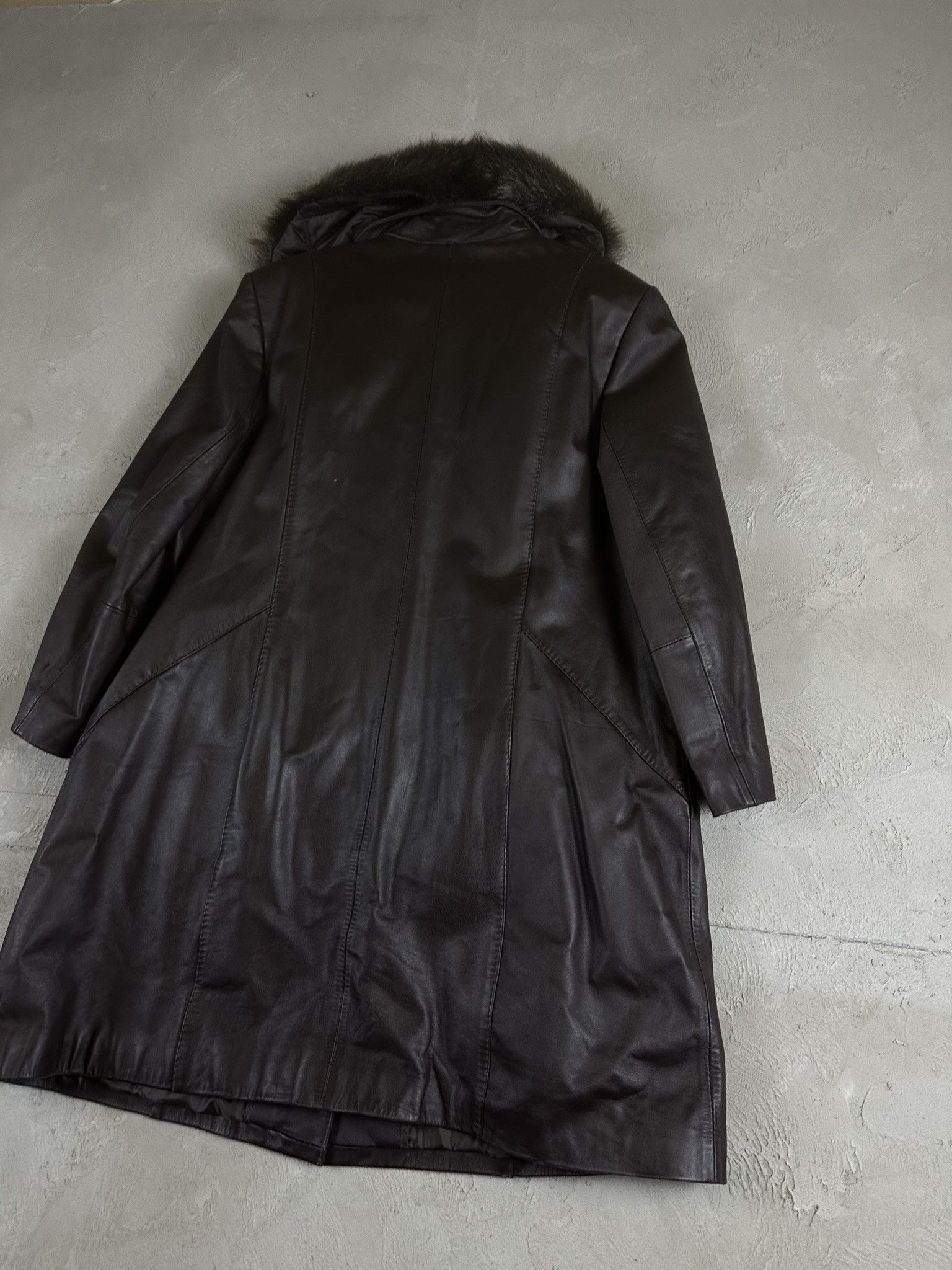 Genuine Leather 80s Leather Fur Avant Garde Coat Japan Hype Size L / US 10 / IT 46 - 13 Thumbnail
