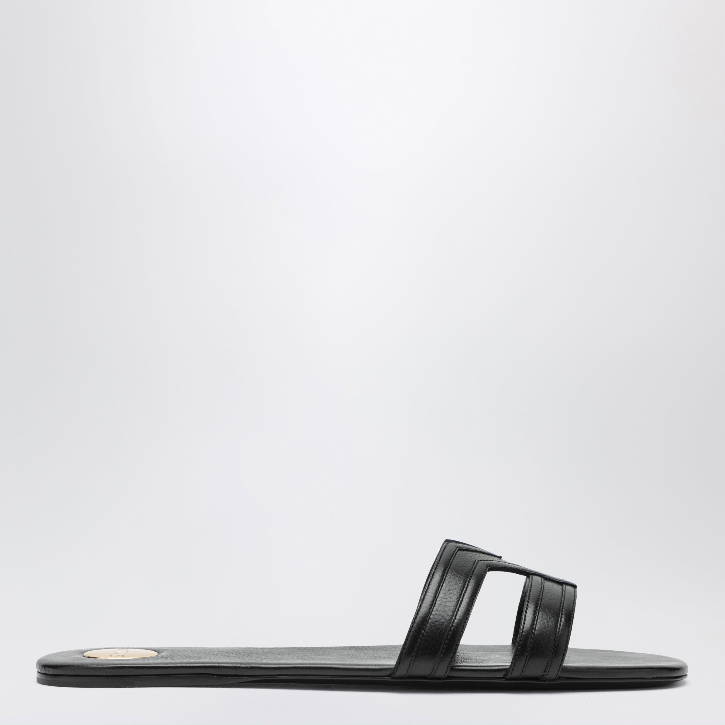 Saint Laurent Paris Saint Laurent Mabrouka Black Leather Sandals Size US 7 / IT 37 - 1 Thumbnail