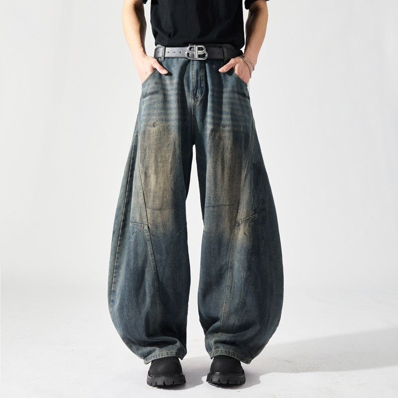 Japanese Brand × Vintage Vintage washed loose wide leg jeans for men Size US 32 / EU 48 - 1 Thumbnail