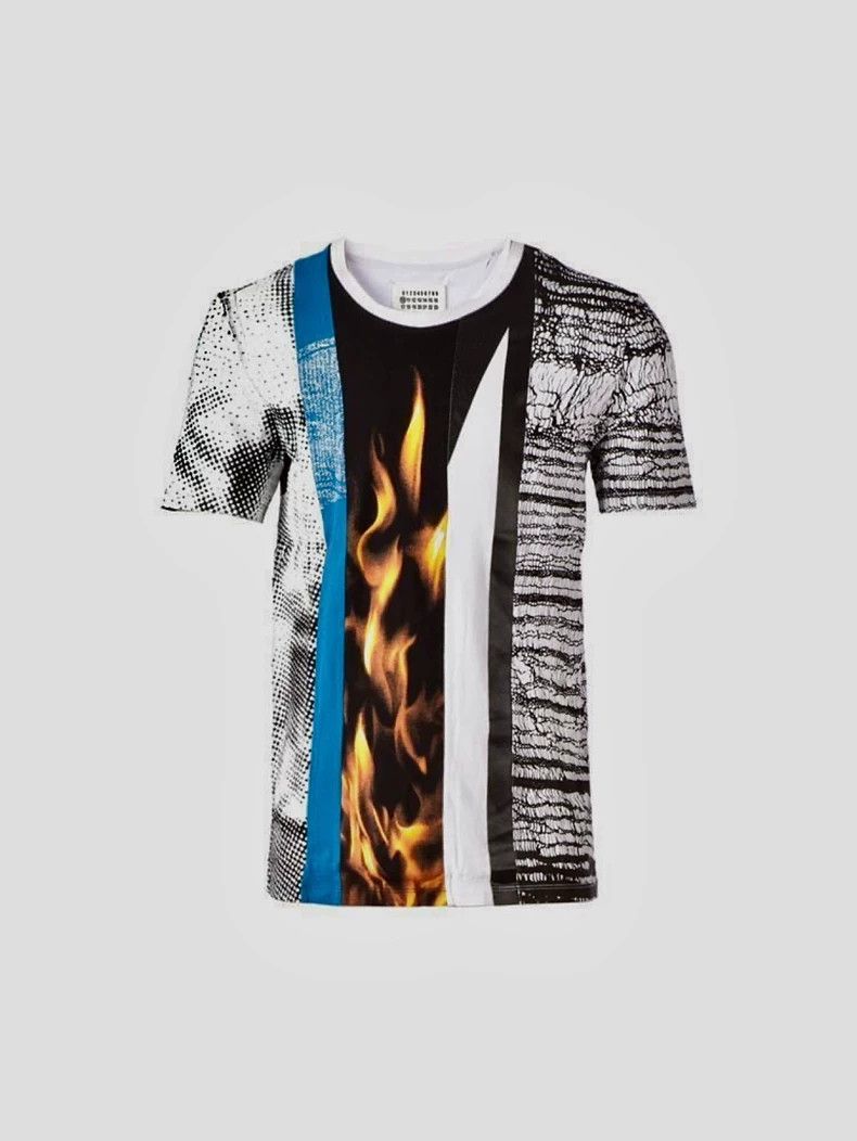 Maison Margiela Maison Margiela Shadow flame line pattern T-shirt Size US S / EU 44-46 / 1 - 8 Thumbnail