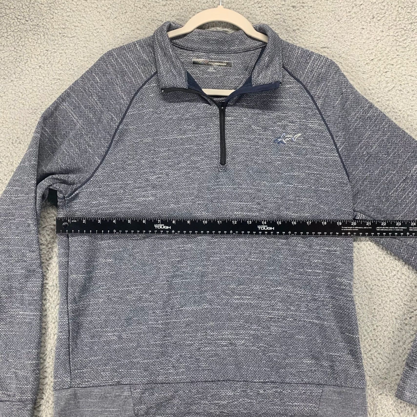 Vintage Greg Norman Mens Medium Gray Polyester Quarter Zip Pullover Sweater Size US M / EU 48-50 / 2 - 6 Thumbnail