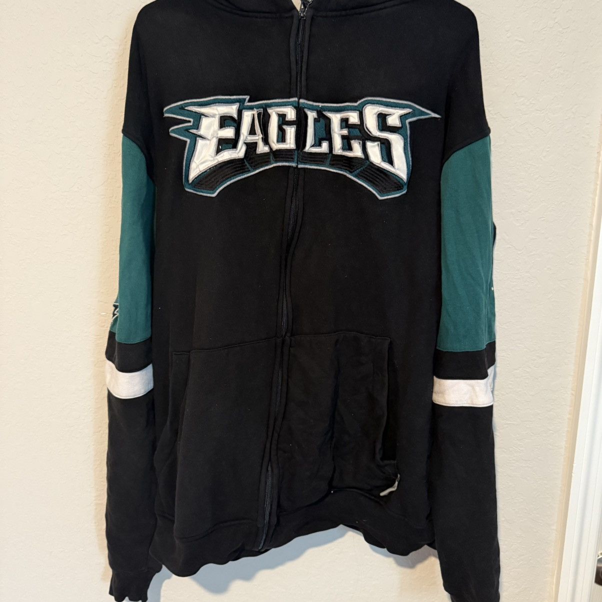 NFL Vintage Philadelphia Eagles Zipup Hoodie Size US XL / EU 56 / 4 - 2 Thumbnail