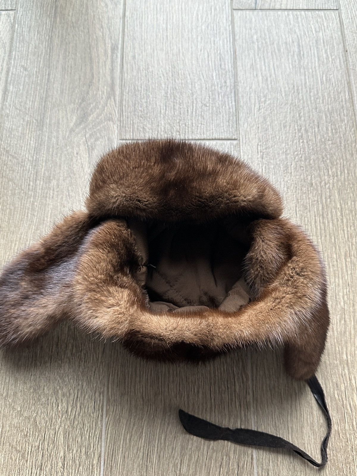 Vintage Real Mink Fur Genuine Trapper Hat Vintage Slavic Ushanka Size ONE SIZE - 11 Thumbnail