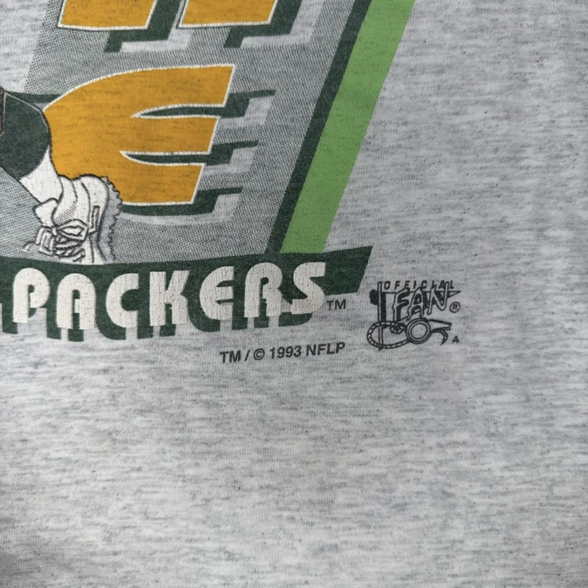 Artek Vintage 90s Artex Brett Favre Green T-shirt Grey Mens Large Size US L / EU 52-54 / 3 - 4 Thumbnail