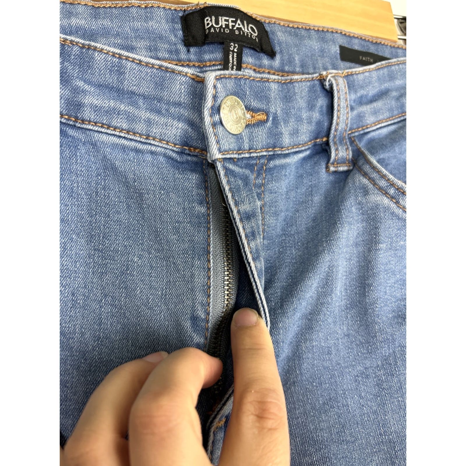 Buffalo David Bitton Buffalo David Bitton Jeans Faith 32x27 Mid Rise Skinny Blue Med Wash Size 24" / US 00 / IT 34 - 6 Thumbnail