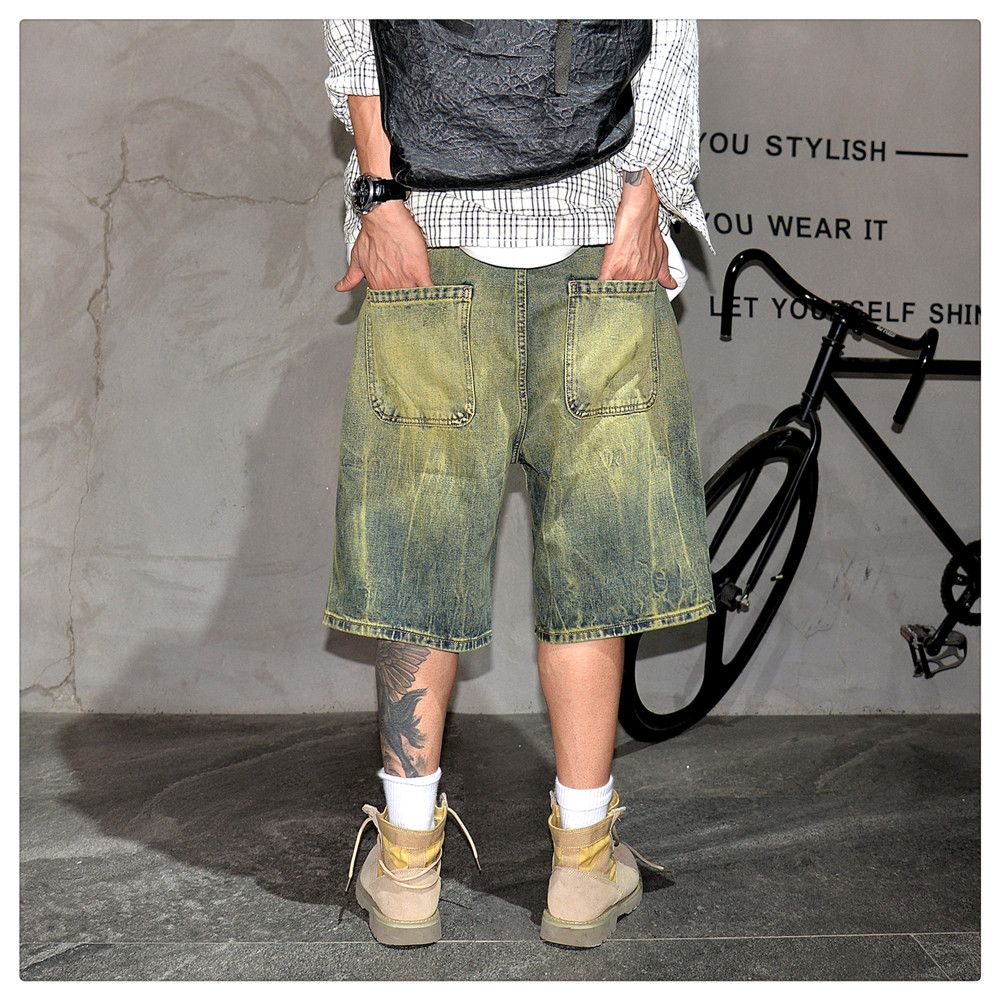 Japanese Brand × Vintage Yellow Mud Dyed Short Jeans Size US 32 / EU 48 - 6 Thumbnail