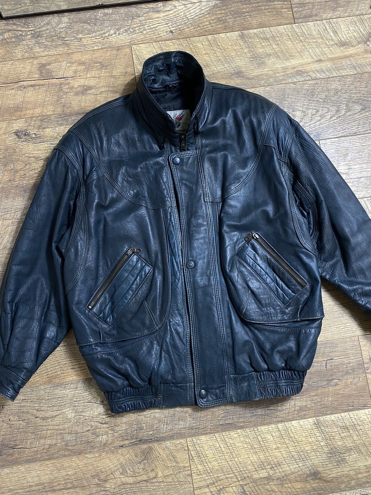 Genuine Leather Vintage Leather Bomber Jacket Forces Style Community 56 Size US XL / EU 56 / 4 - 2 Thumbnail