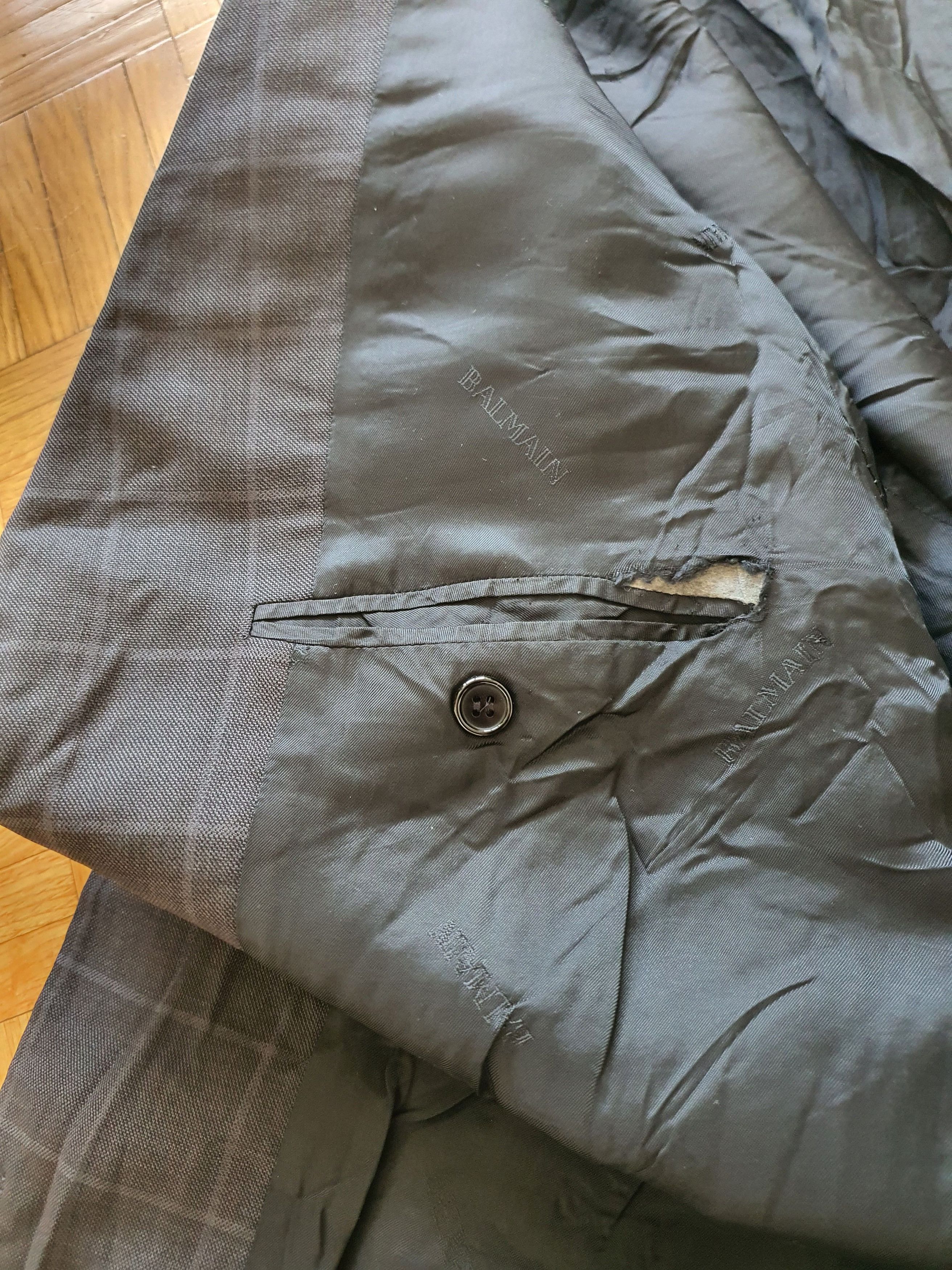 Balmain Vintage Blazer Sports Coat Jacket - Windowpane Size 46R - 12 Thumbnail