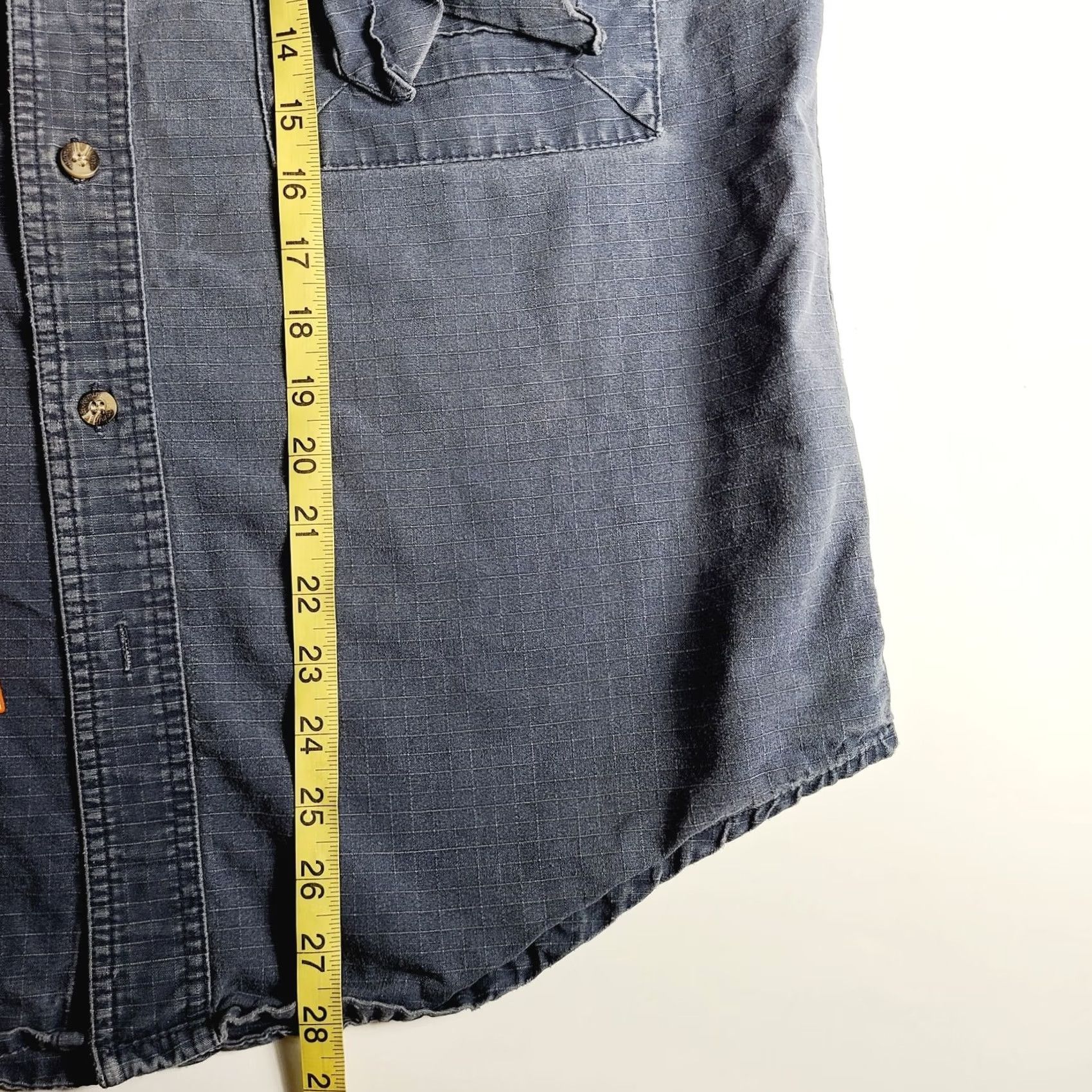 Vintage Remington Mens Shirt Short Sleeve Button Front Fishing Hunting Casual Blue Cotton Large Faded Regular Mens Size US L / EU 52-54 / 3 - 7 Thumbnail