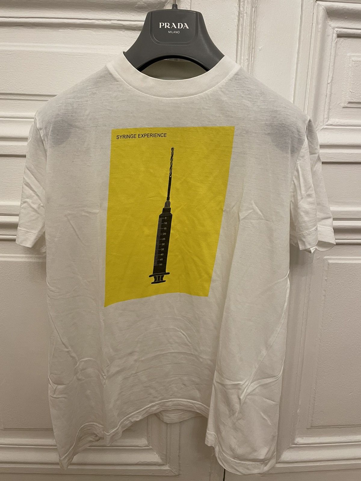 image of Prada Rem Koolhaas Special Project T-Shirt in White, Men's (Size Medium)