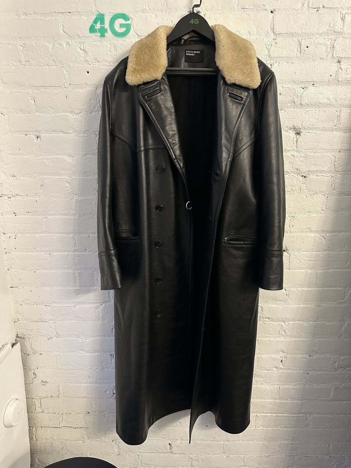 Enfants Riches Deprimes ERD 1/1 FULL LEATHER RUNWAY SHEARLING TRENCH PEACOAT JACKET Size US L / EU 52-54 / 3 - 1 Thumbnail