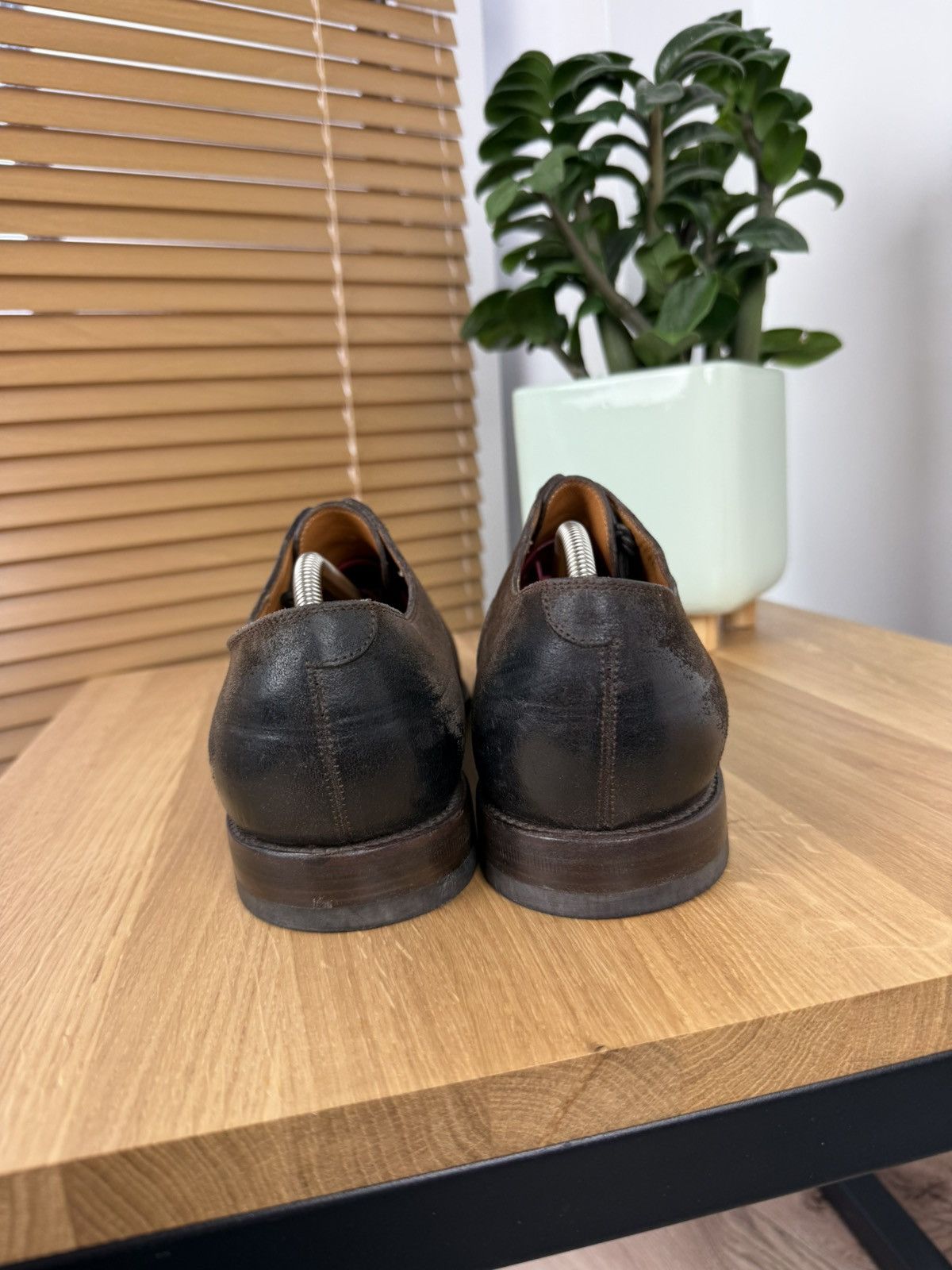 Gucci GUCCI Luxury Brown Derby Cap Toe Formal Shoes Size US 9.5 / EU 42-43 - 6 Thumbnail