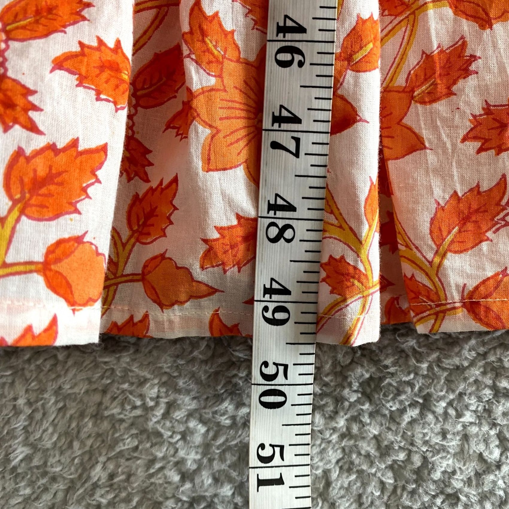 Vintage Victoria Dunn Dress Womens Medium Floral Fit Flare Tie Sleeves Tiered Orange Size M / US 6-8 / IT 42-44 - 7 Thumbnail