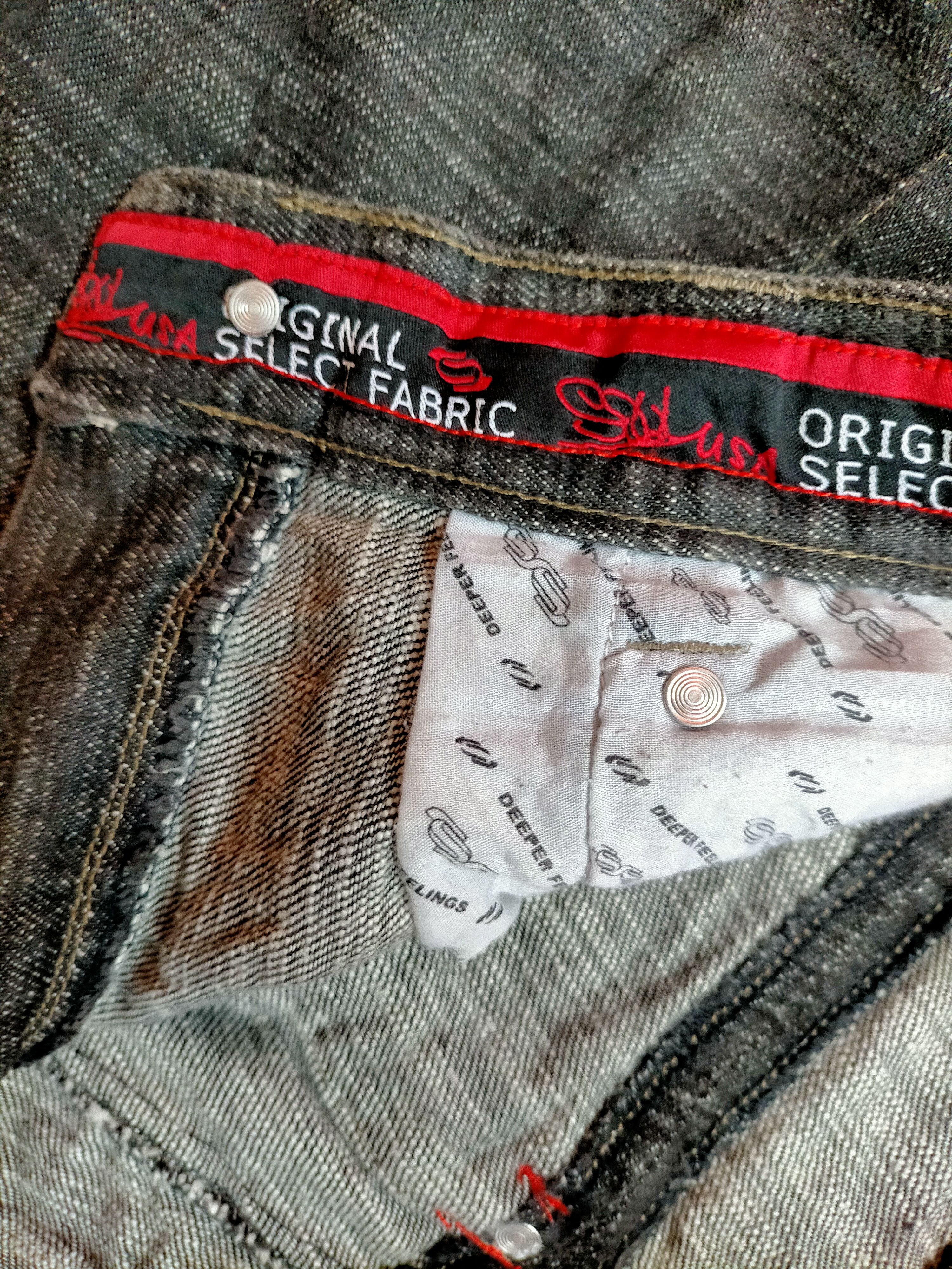 Vintage 1989 Baggy Soul Usa Embroidered Cargo Black Jeans