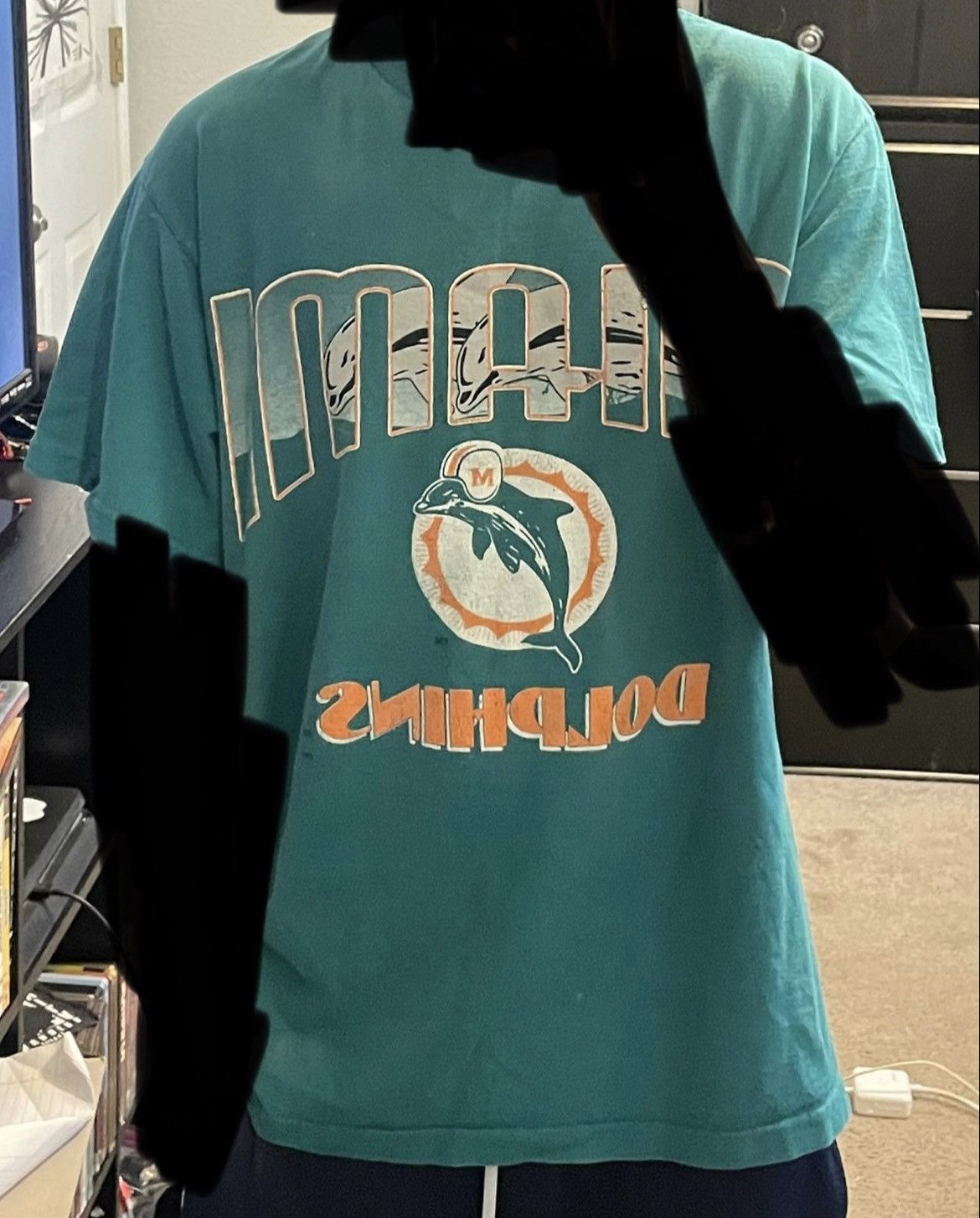 Number (N)ine × Nutmeg × Vintage Vintage 90s Miami Dolphins Nutmeg shirt Size M single Stitch Size US M / EU 48-50 / 2 - 8 Thumbnail