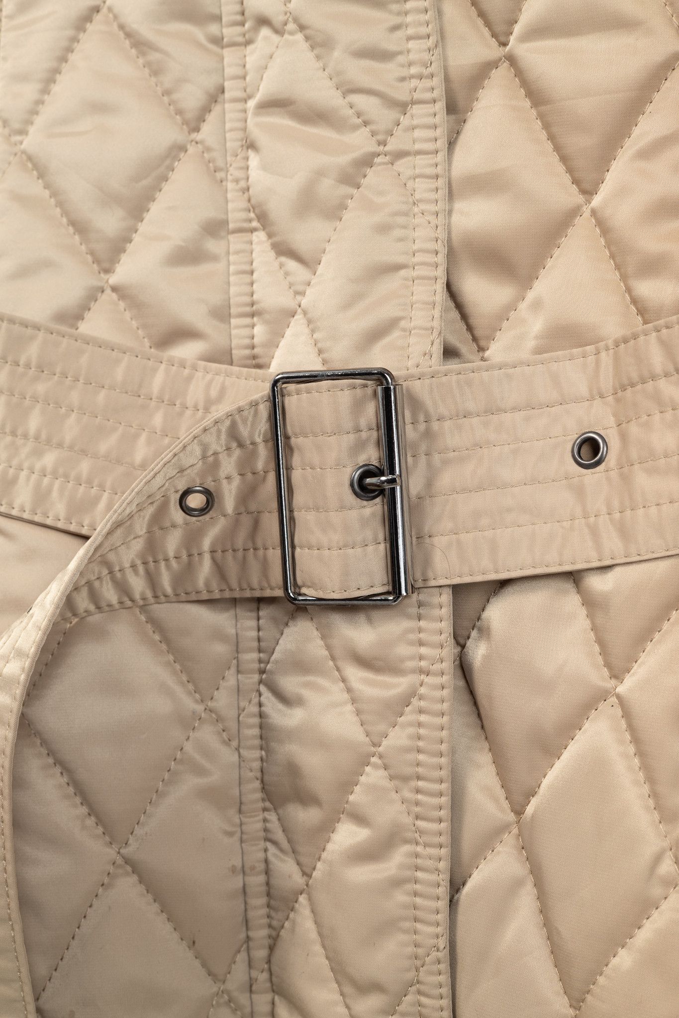 Burberry Burberry Tan Quilted-Taffeta Belted Hooded Jacket Size M / US 6-8 / IT 42-44 - 8 Thumbnail