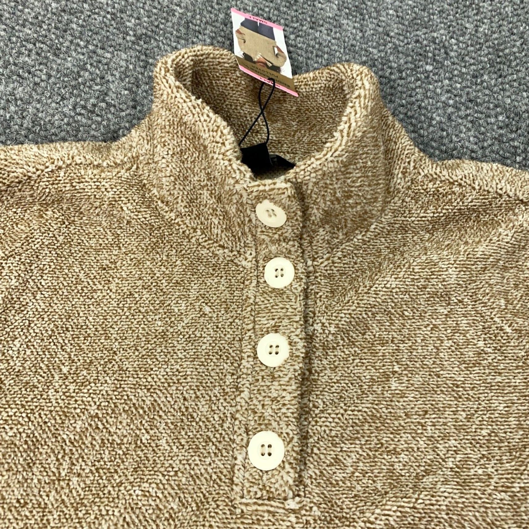 Eddie Bauer Eddie Bauer Sweatshirt Small Pumice 1/4 Button Up Long Sleeve Pullover Womens Size S / US 4 / IT 40 - 2 Thumbnail