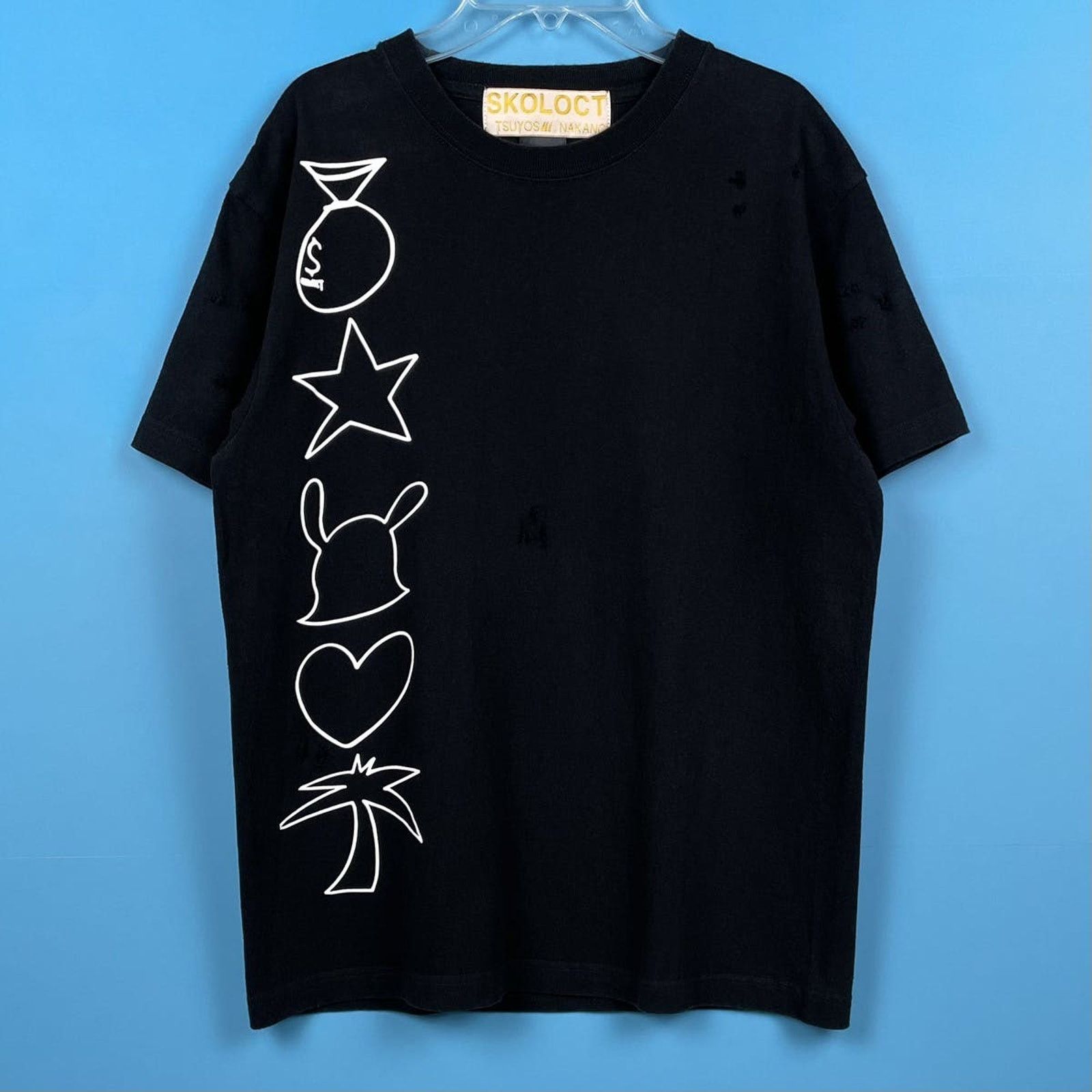 image of Skoloct Doodles Distressed T in Black, Men's (Size Medium)