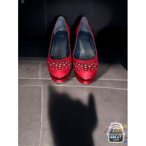 Stuart Weitzman STUART WEITZMAN Platform Heels Women's 9 Burgundy Suede Leat Size US 9 / IT 39 - 2 Thumbnail