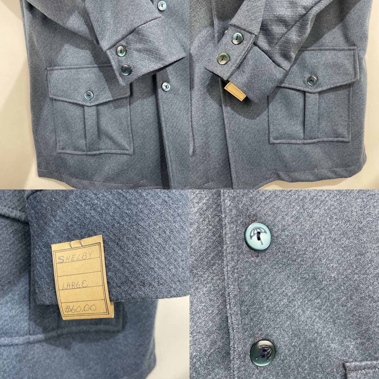 Vintage VINTAGE Arnold Palmer Outer Shirt Jacket Robert Bruce Made In USA L Blue Casual 80s Mens/Adults Size US L / EU 52-54 / 3 - 8 Thumbnail
