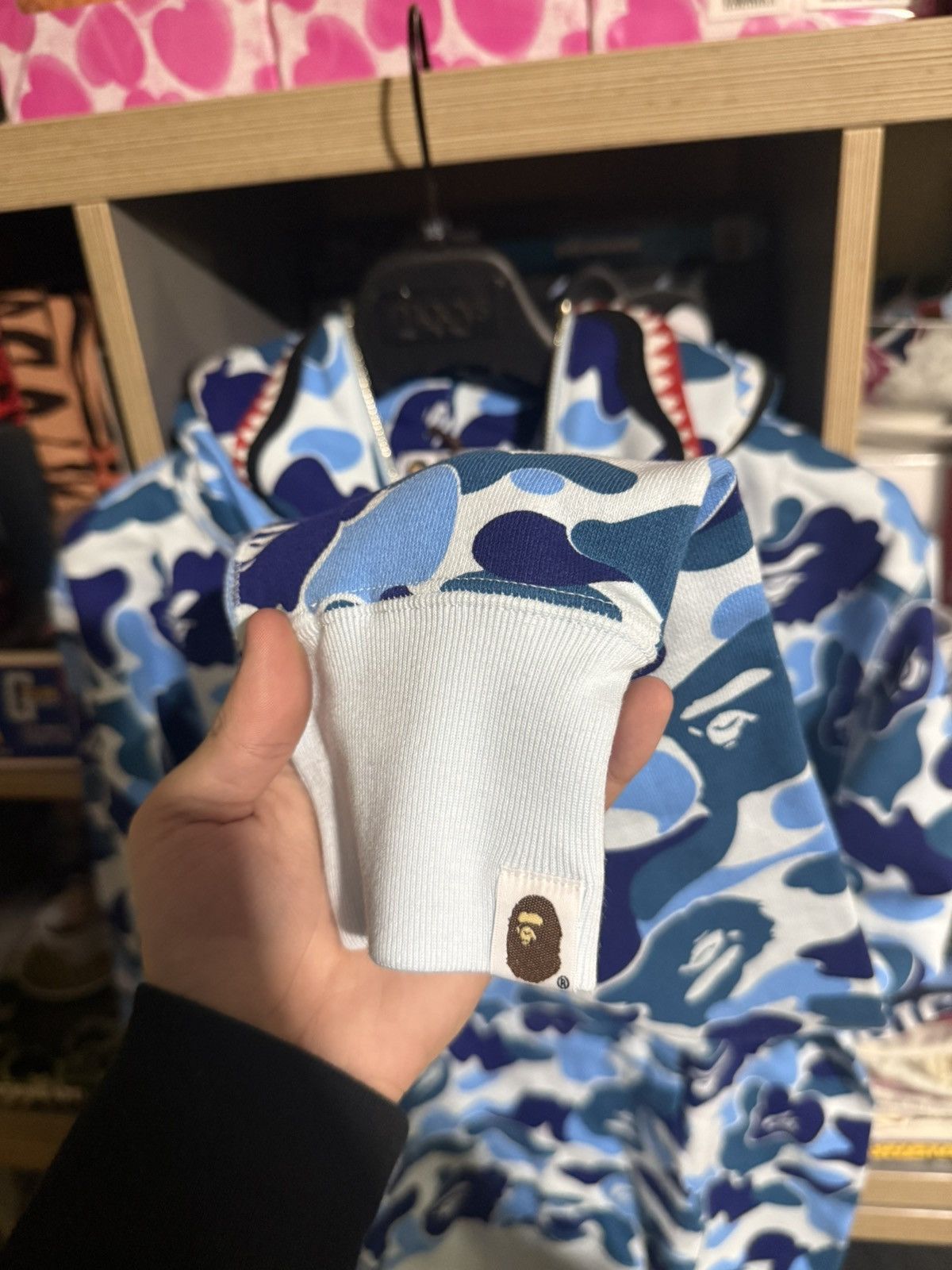 Bape Bape Baby Blue Shark Quarterzip Hoodie Size US L / EU 52-54 / 3 - 3 Thumbnail