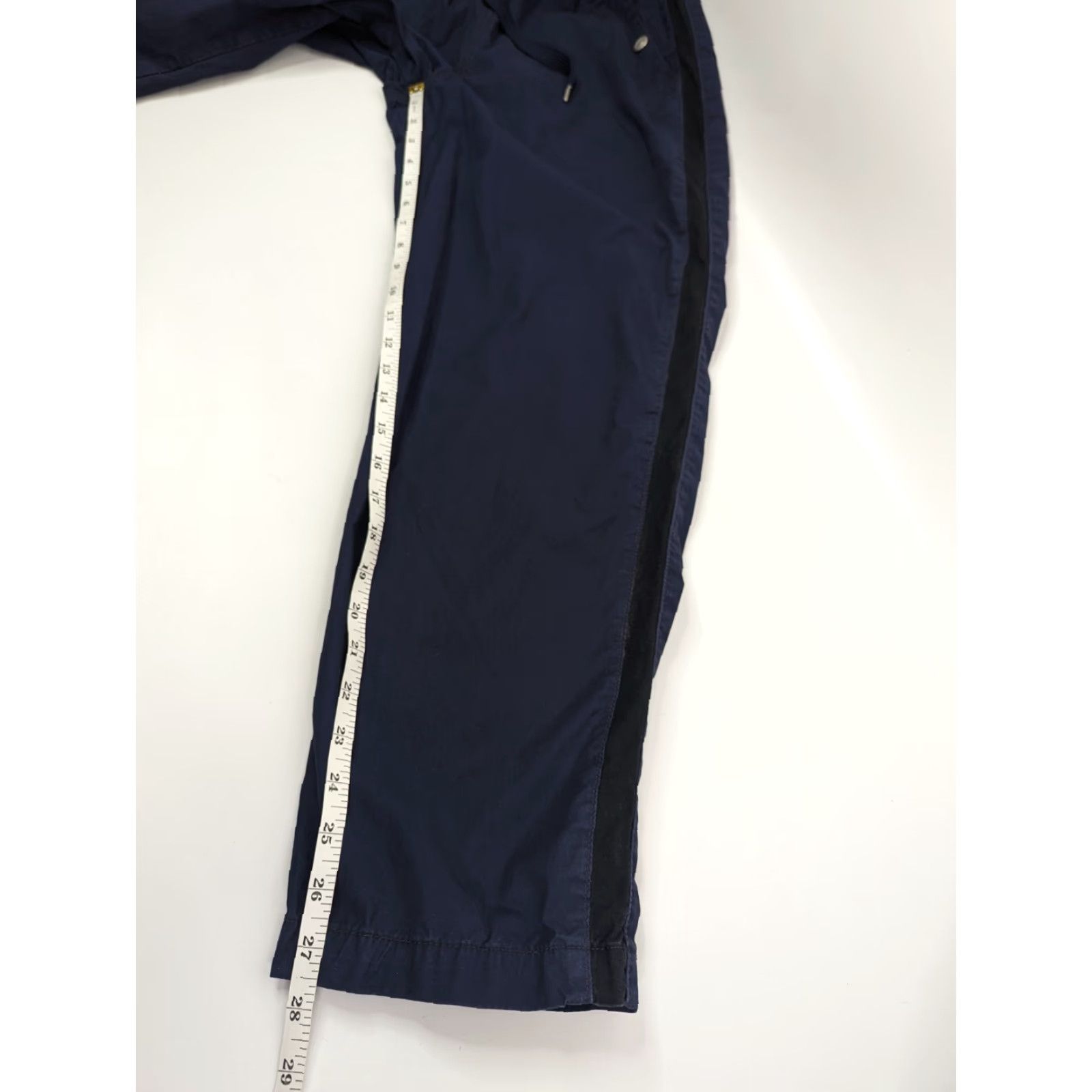 Vintage Maeve Track Pants Women's M Blue Twill Tapered Stripe Pants 운동 Size 32" / US 10 / IT 46 - 6 Thumbnail